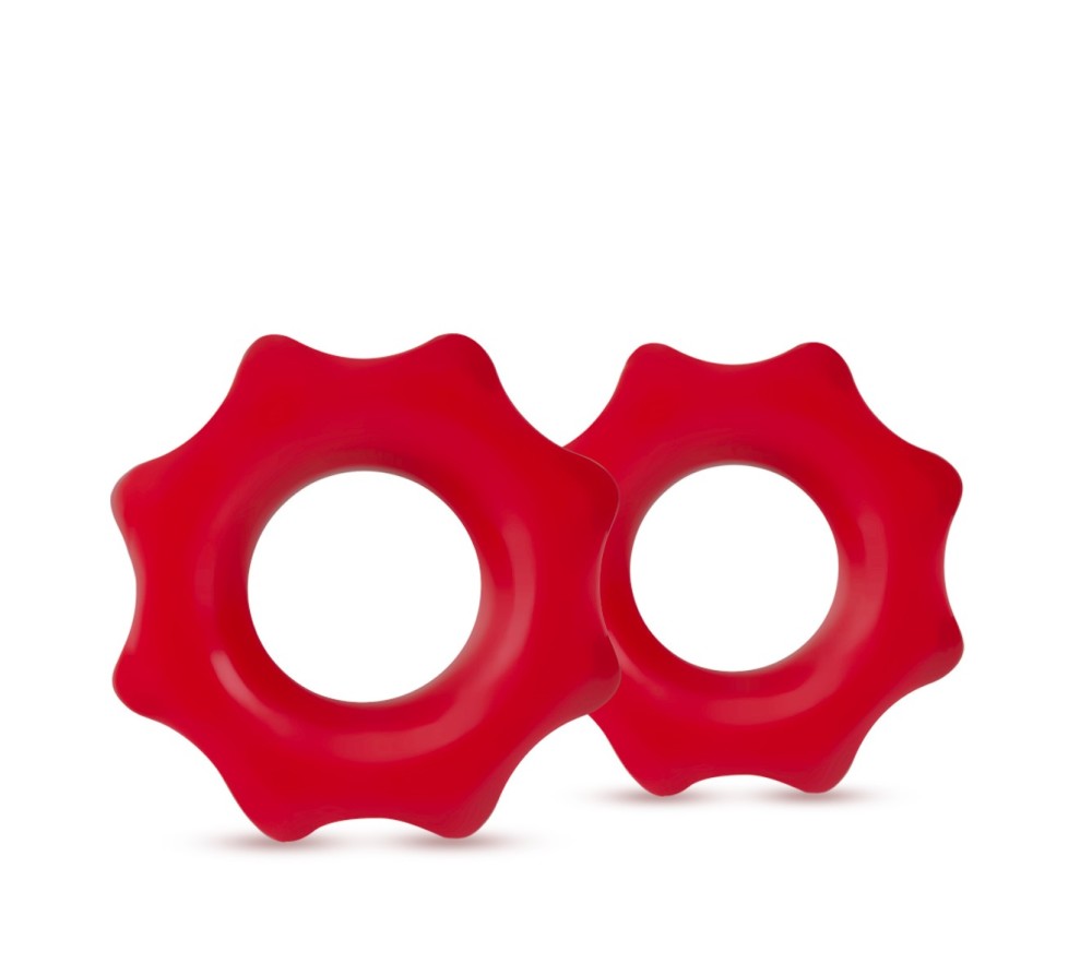 Stay Hard By Blush® | Nutz: Soft & Stretchy Red Penis Rings (2-Pack)、mySite、bottomscart