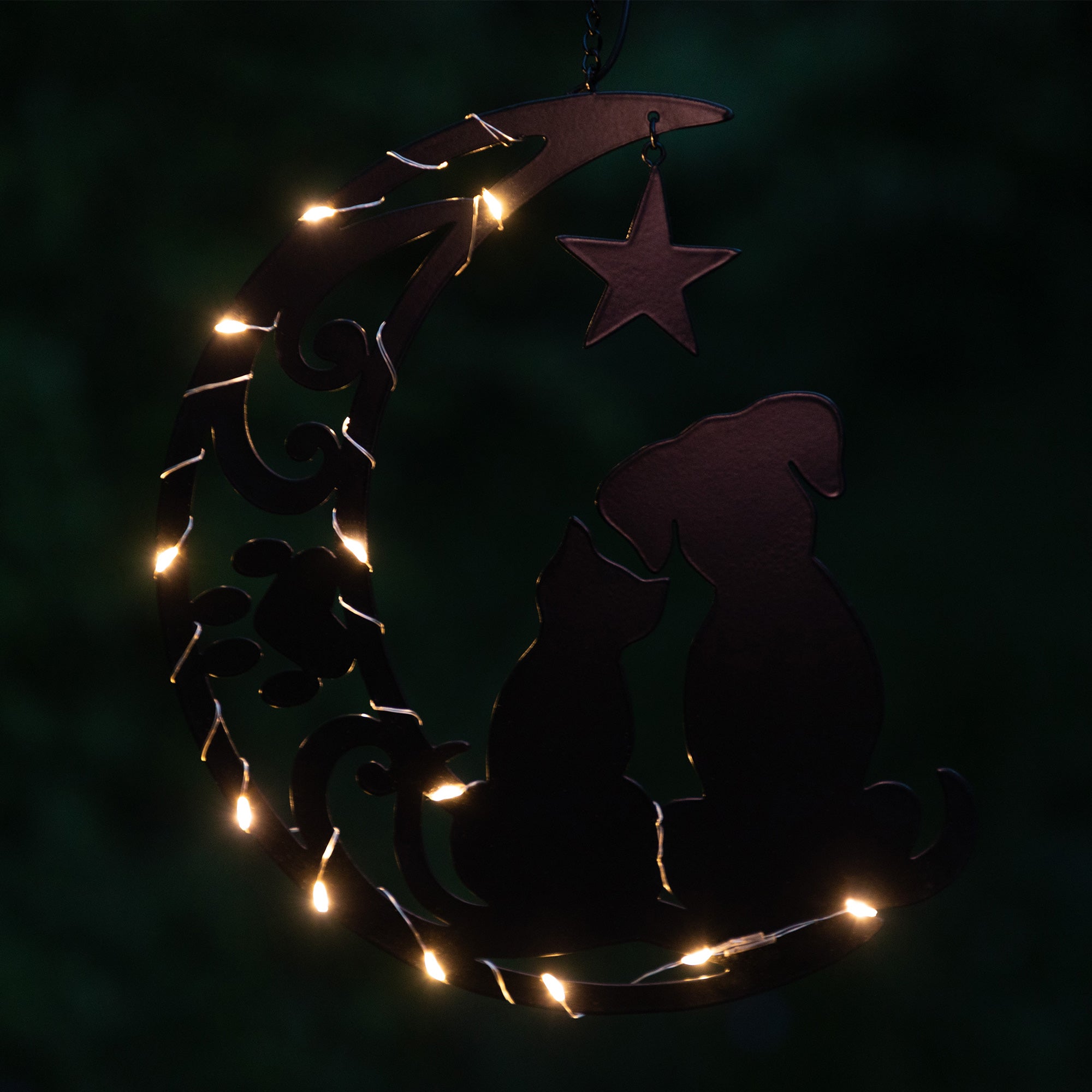 Star Gazing Pets On The Moon Solar Hanging Light、mySite、camillekostekn