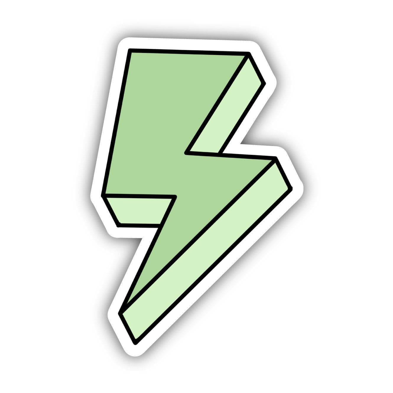  Green Lightning Bolt Aesthetic Sticker、mySite、elrpsem3k