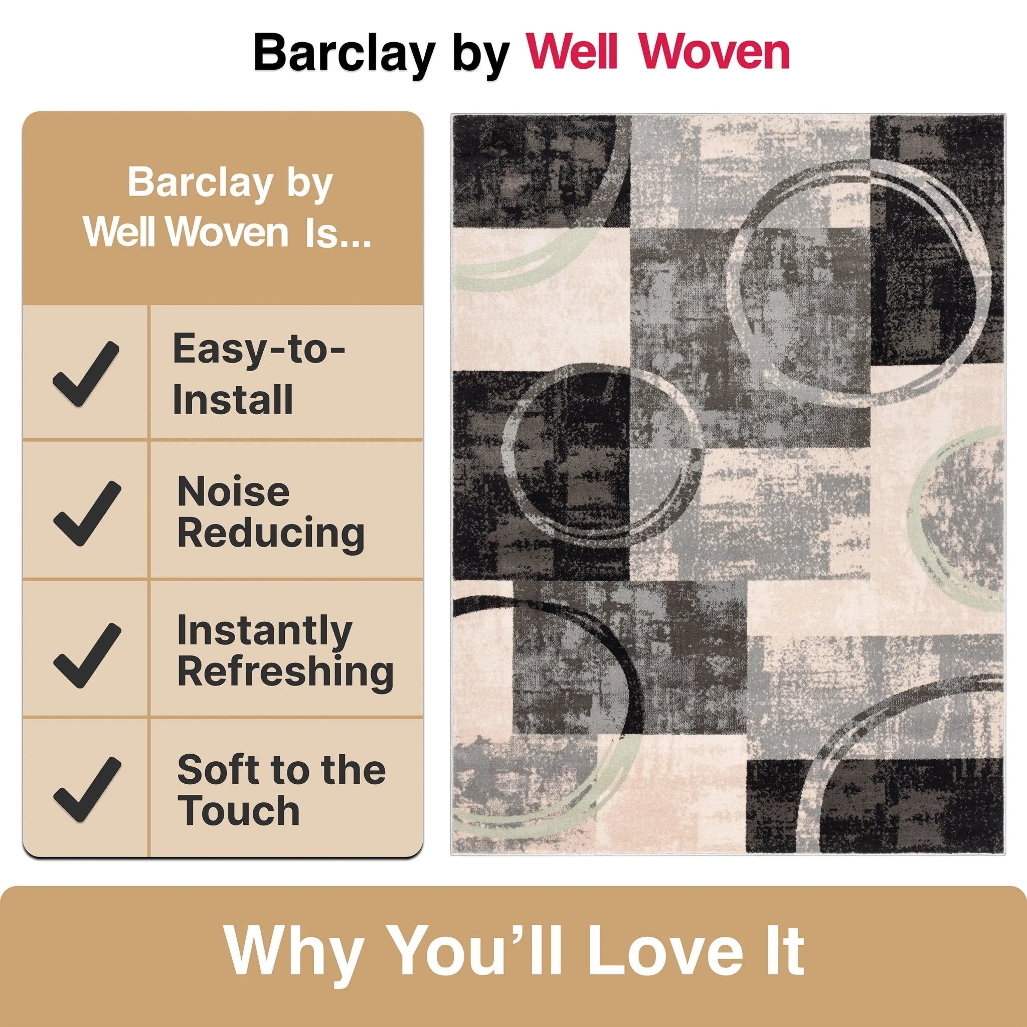 Shai Modern Geometric Grey Green Rug、mySite、gigharbornorthrealestate