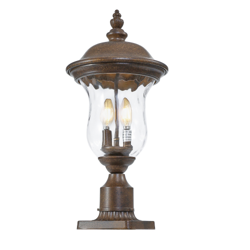 21"(H) Vintage Outdoor Lamp Post Light, Waterproof Garden Patio Lantern with Clear Glass Shade, Classic Bronze Finish, Ideal for Yard, Porch, Walkway, and Driveway Lighting (One Piece & No Bulb)、、eastwooduniform