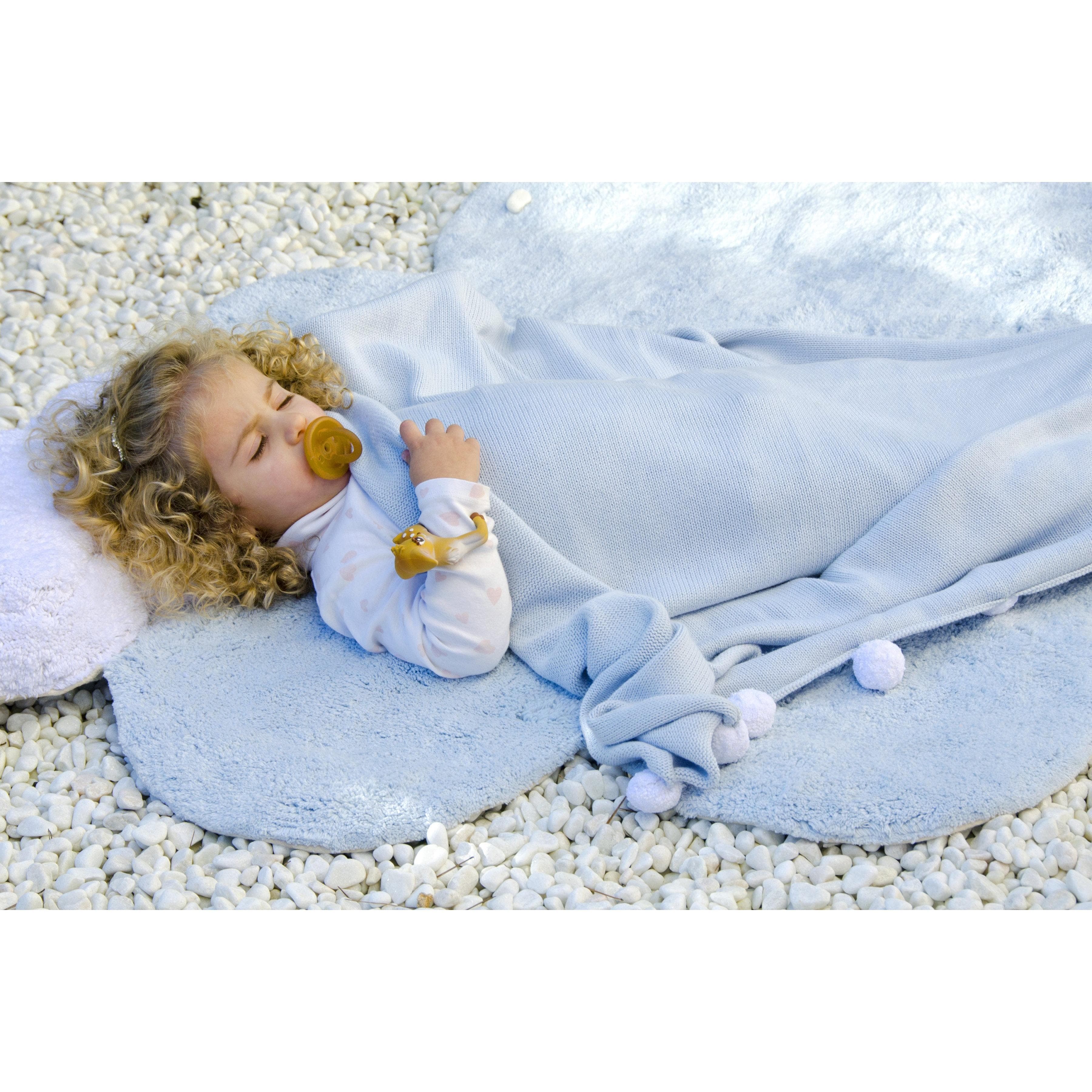 Puffy Dream Blue Machine Washable Nursery Baby Area Rug、mySite、gigharbornorthrealestate