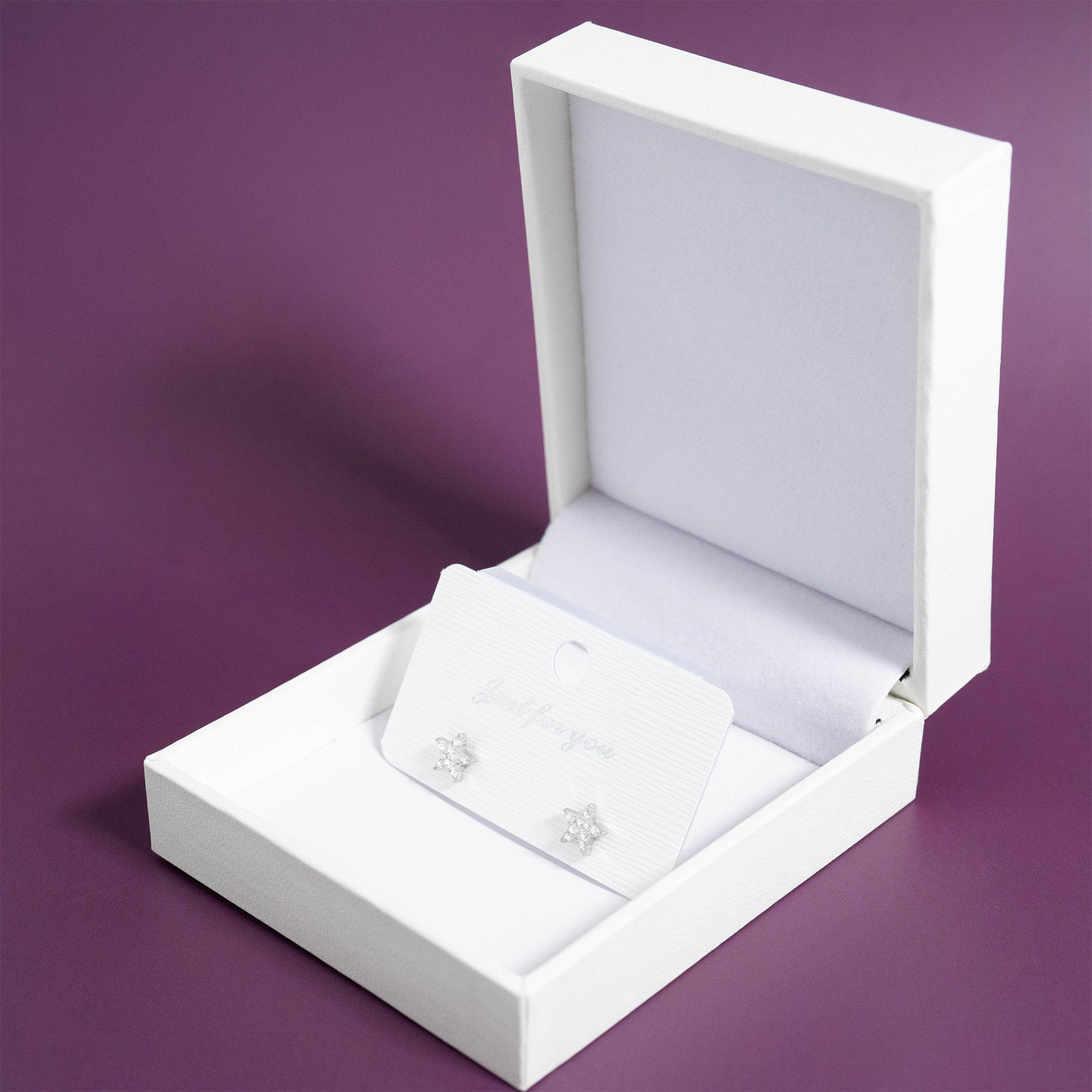 18K Gold PVD Stainless Steel Star Stud Pave Stone Earrings / ERJ0080、mySite、dreamappss