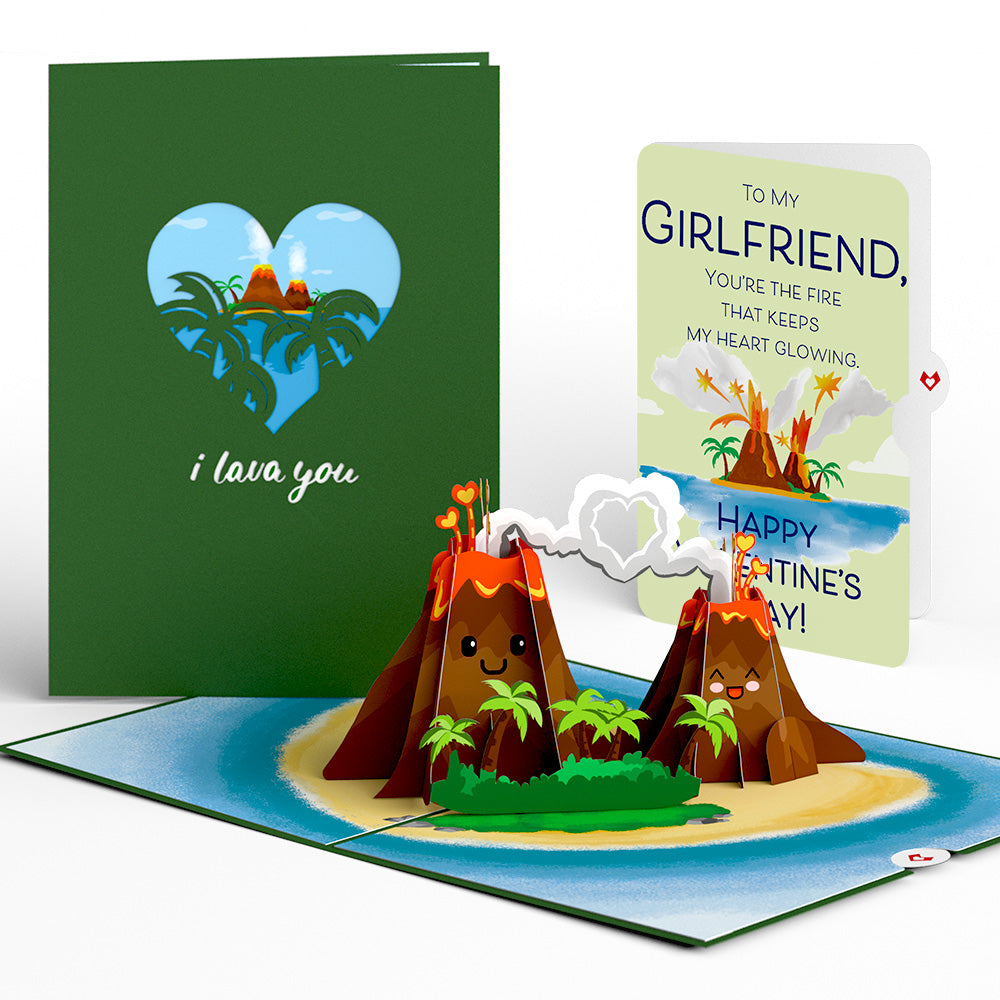 I Lava You Valentine Pop-Up Card and Sentiment Set for Girlfriend、mySite、solidvoid