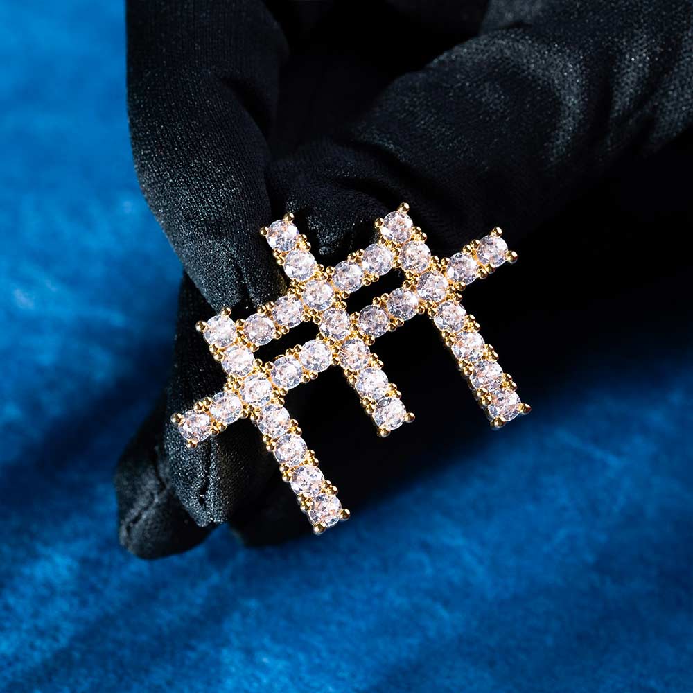 Three Cross Necklace 14K Gold、mySite、hinf8tx79