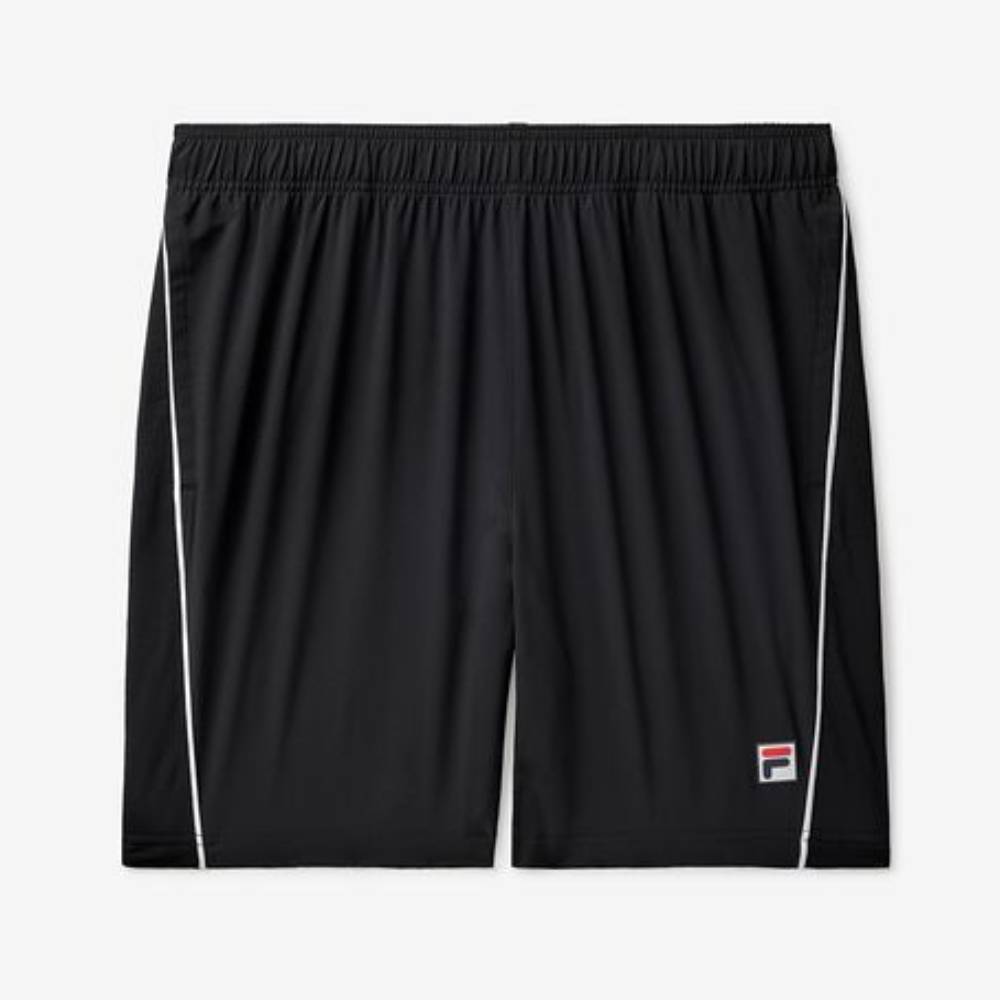 Fila Men's Piped Stretch Woven Short (Black/White)