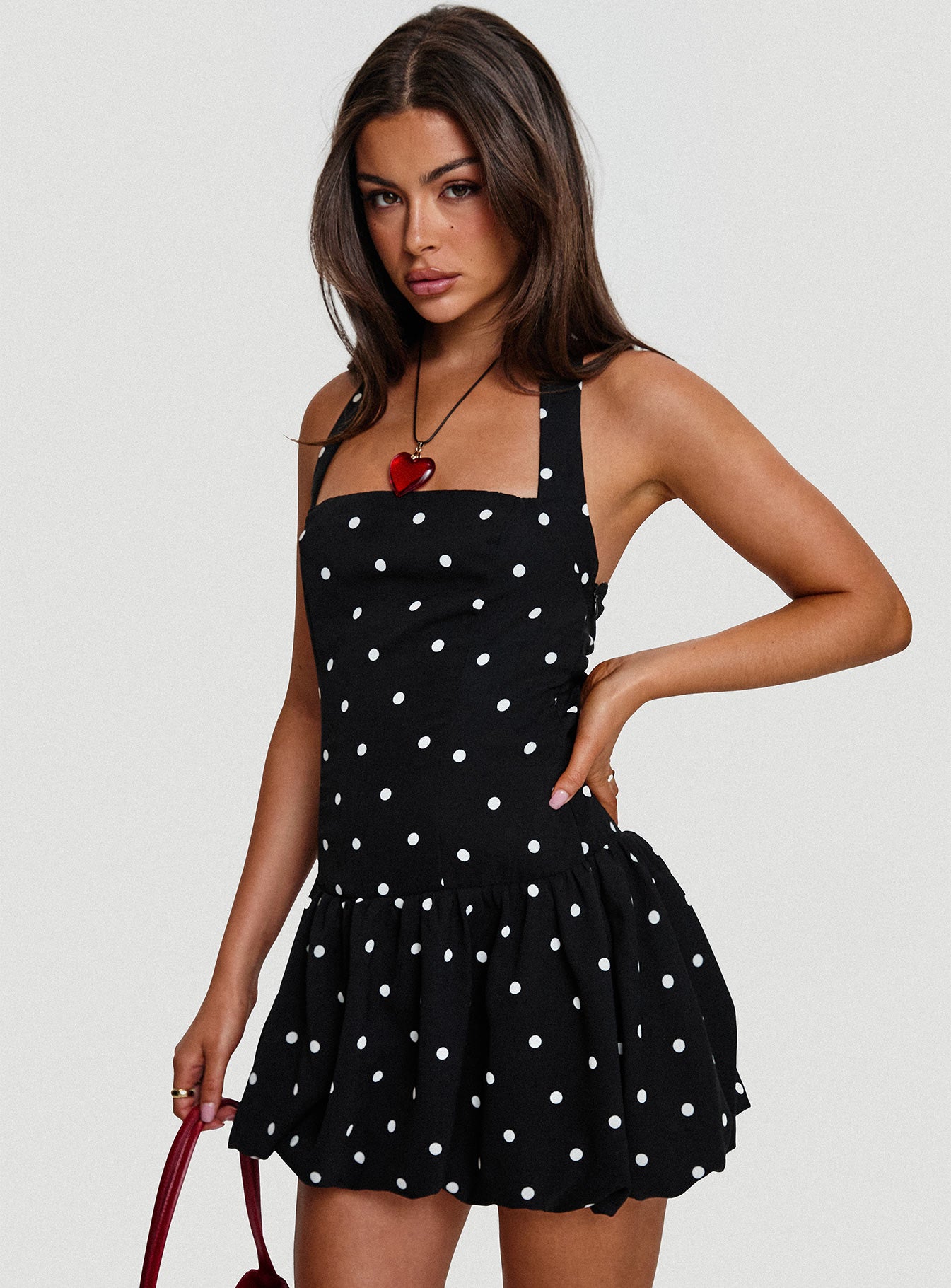 Gigli Bubble Hem Mini Dress Polka Dot、mySite、solidvoid