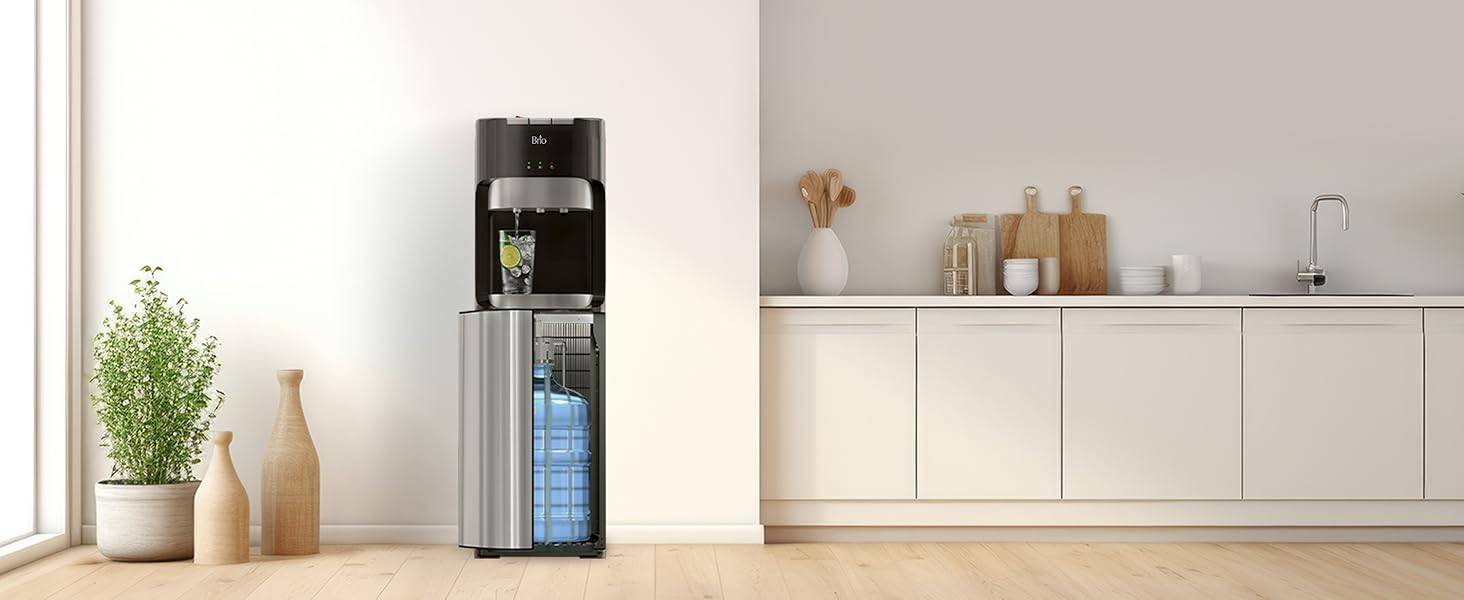 Cooler in open kitchen setting.