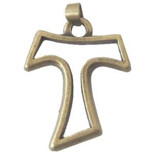 Tau cross - Bronze tone (3.5cm or 1.4) Rosary/Pendant、mySite、elrpsem3k