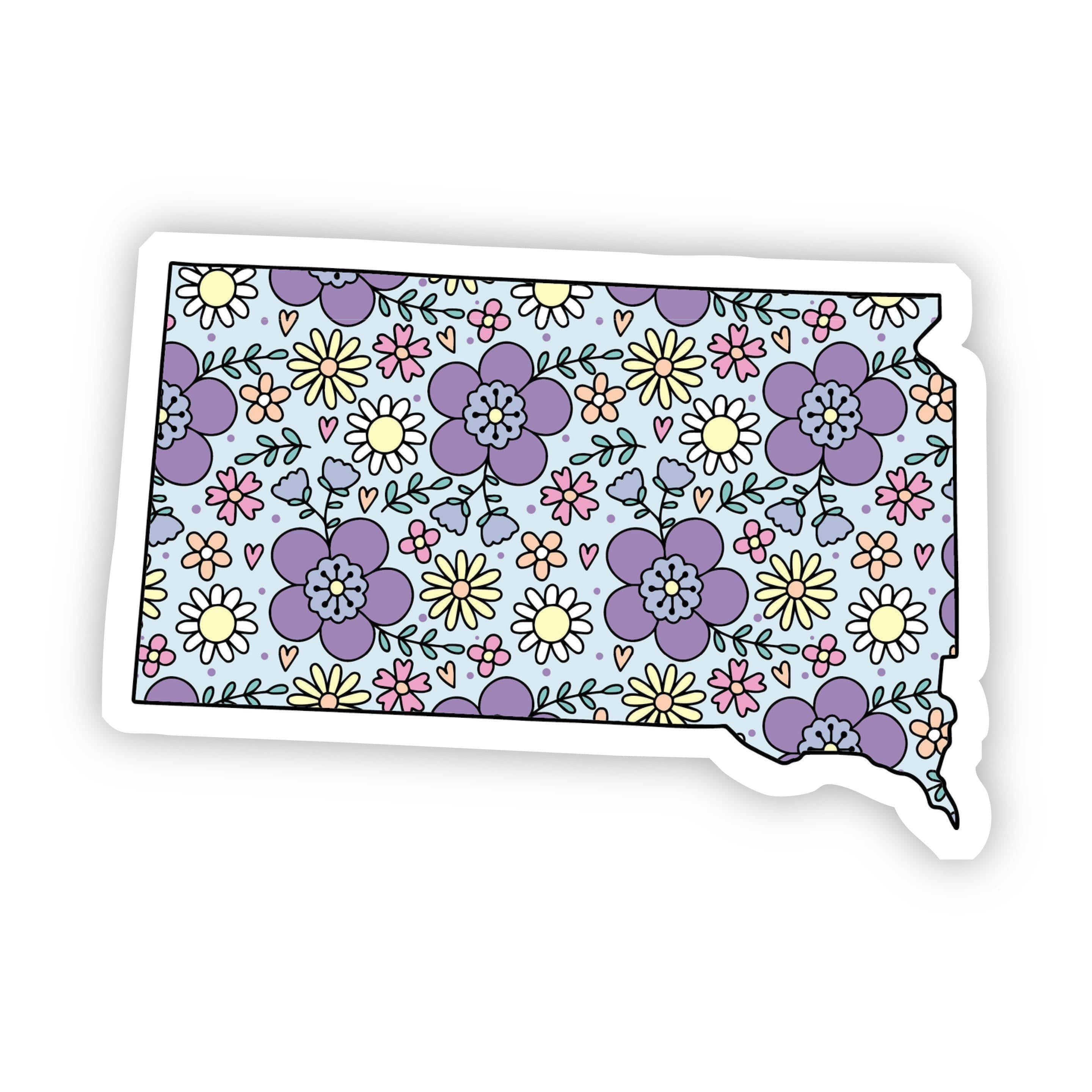  South Dakota Floral Sticker、mySite、elrpsem3k