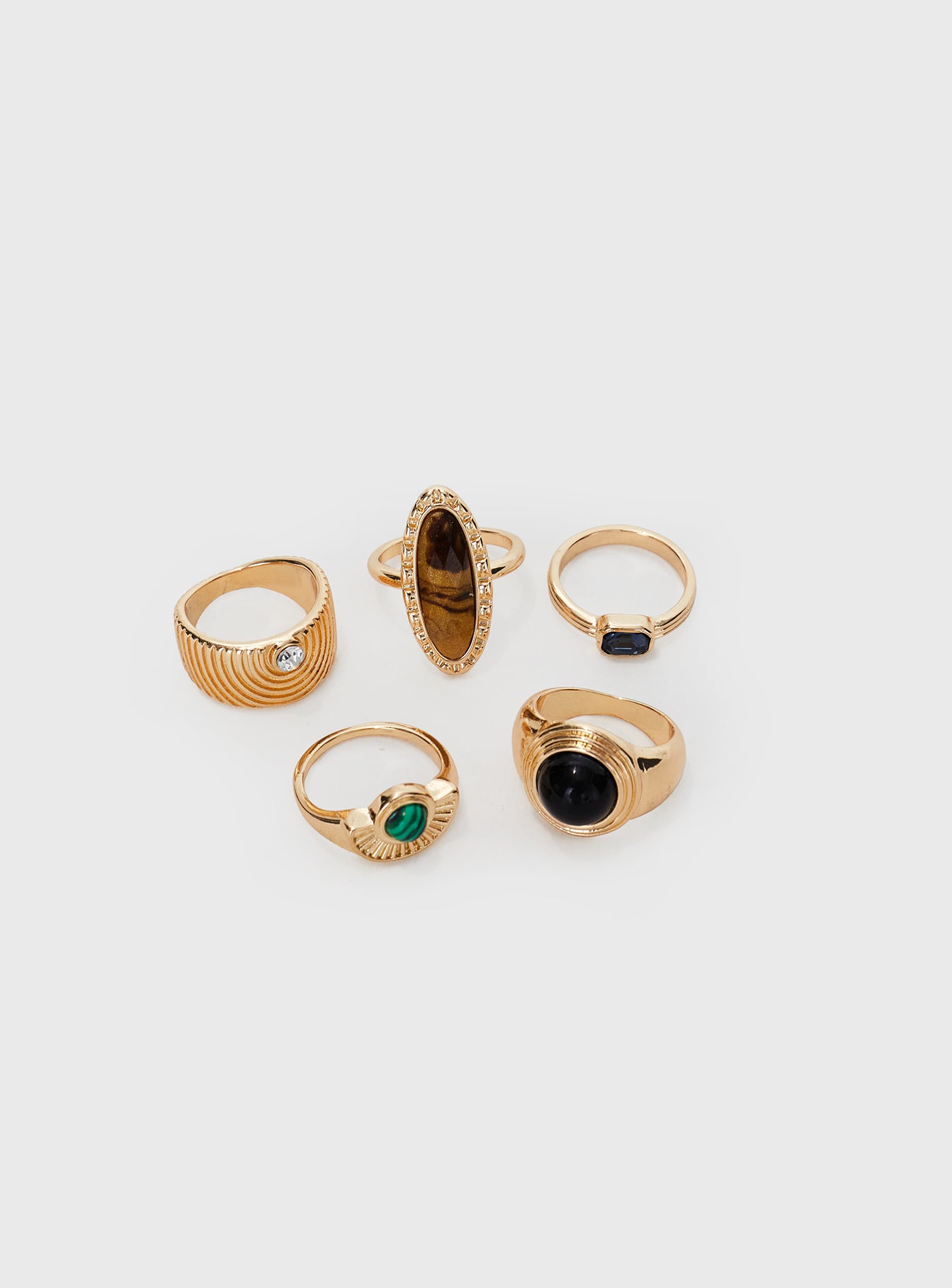 Quatro Ring Set Gold / Multi、mySite、solidvoid