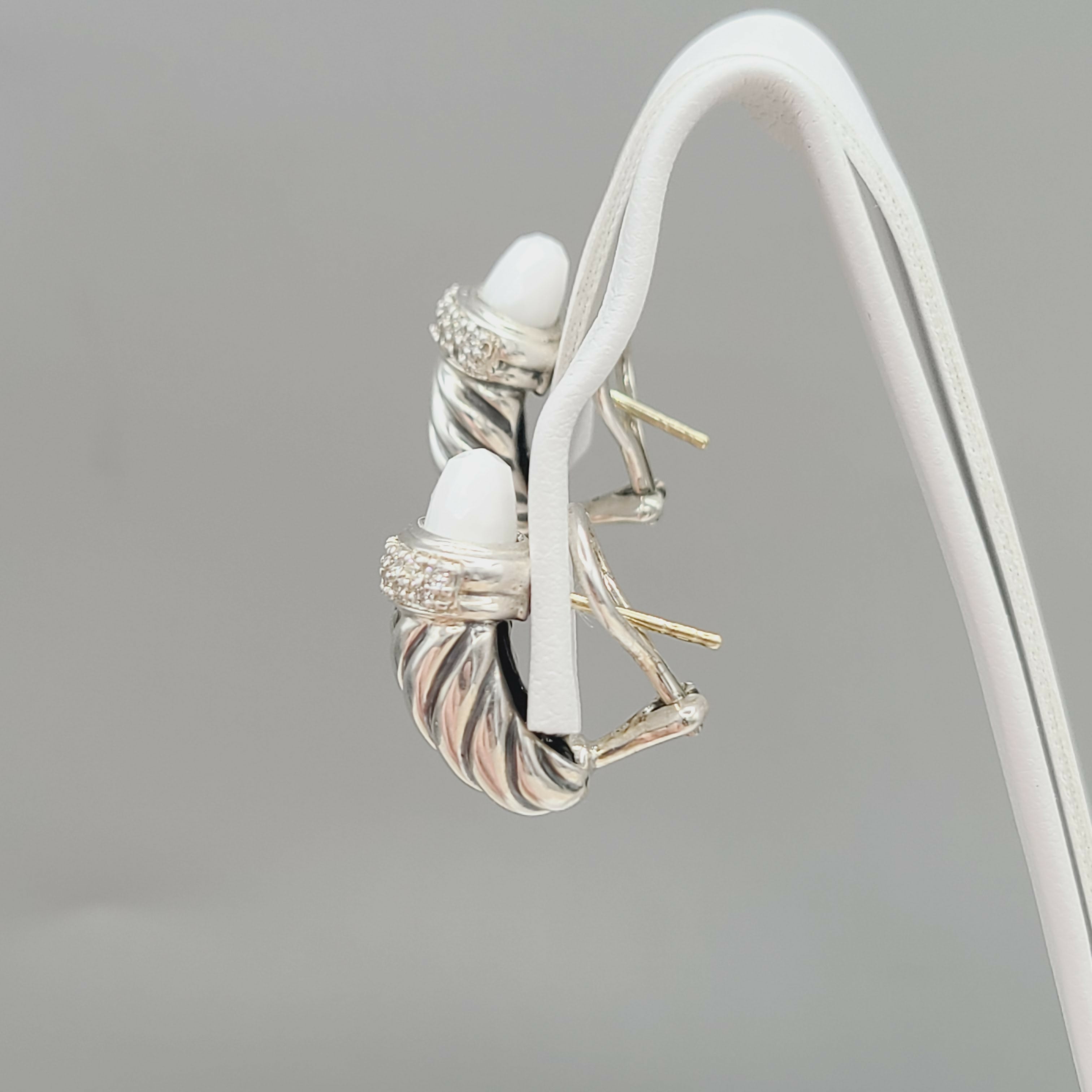 David Yurman Waverly Earrings White Agate & Diamonds、mySite、hinf8tx79