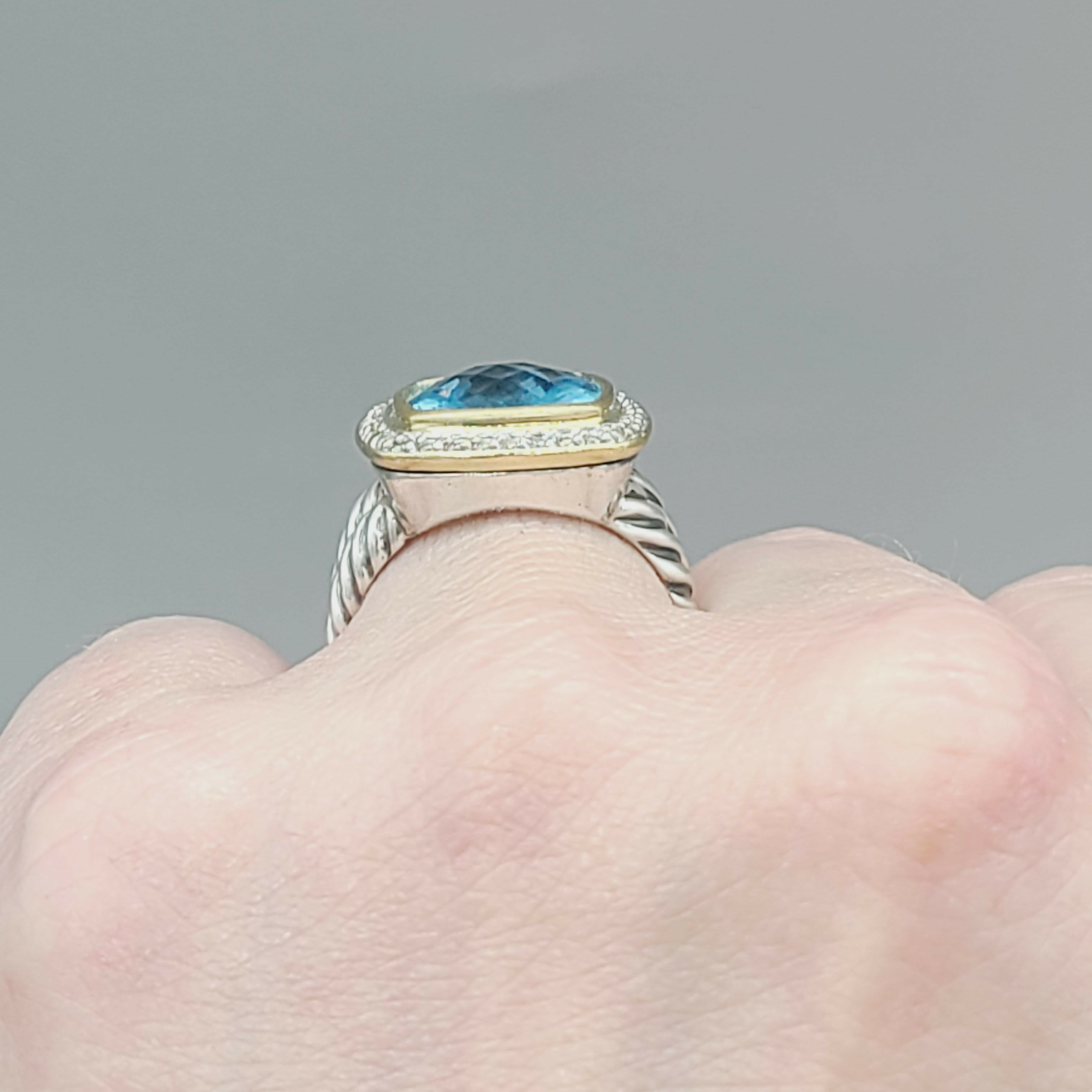 David Yurman Albion 11mm Blue Topaz & Diamonds 鈥?18k Gold、mySite、hinf8tx79
