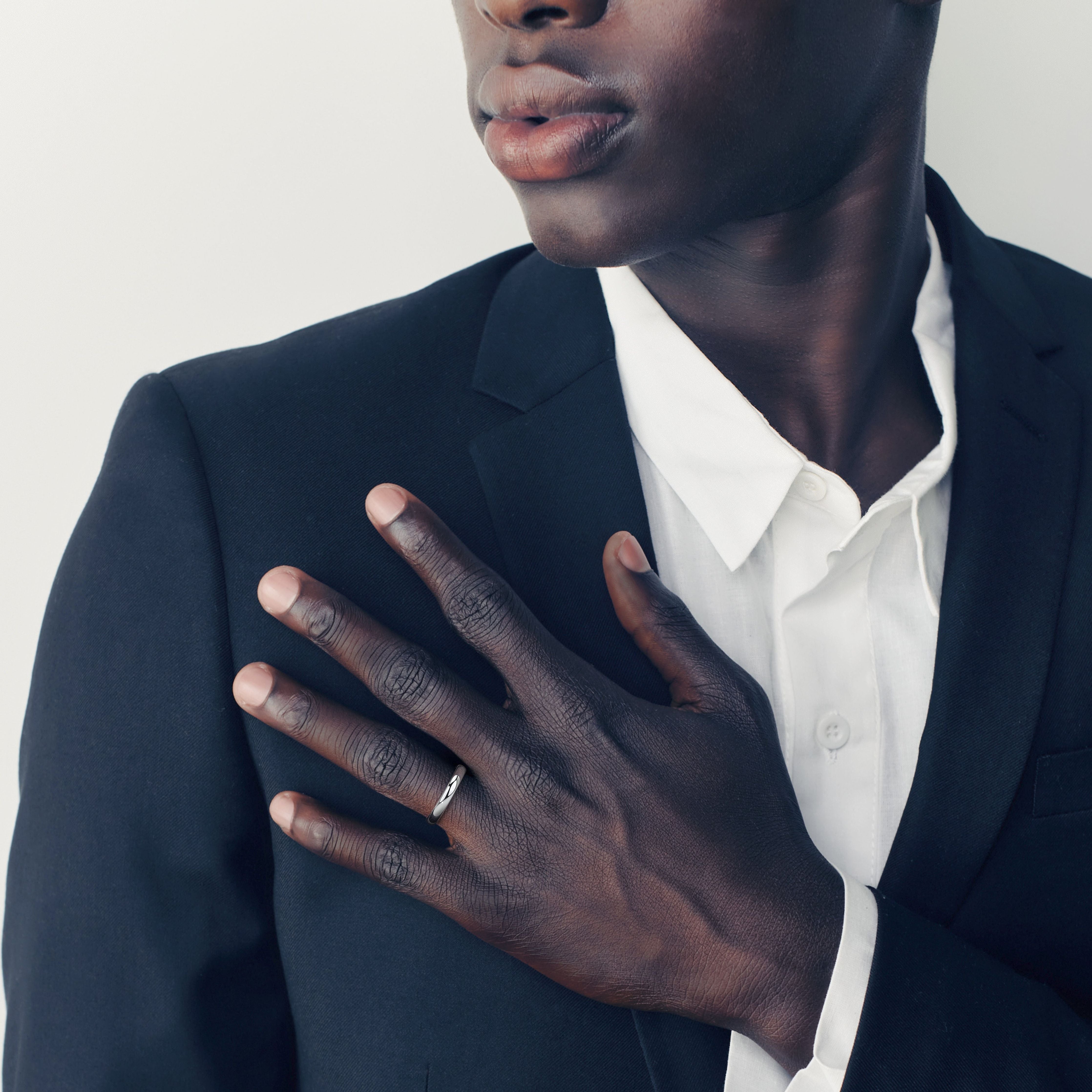 Chris Men's Wedding Band -18K White Gold、mySite、hinf8tx79