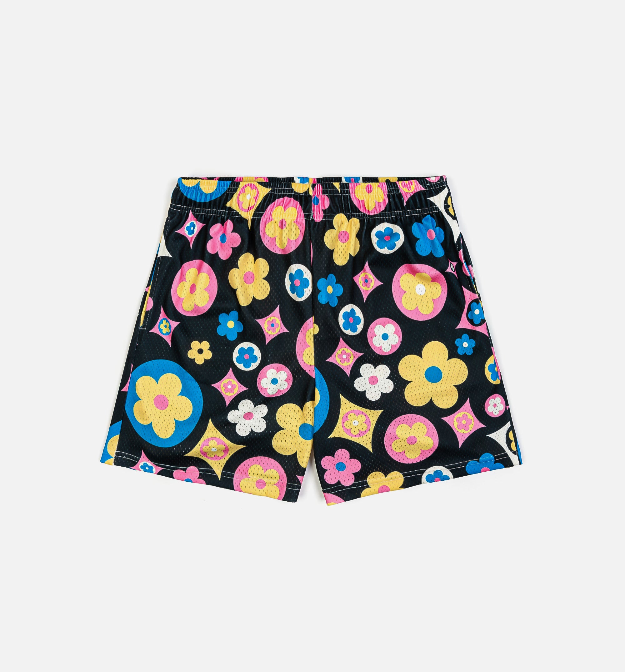 Flower Satin Mens Short - Black、mySite、dreamappss