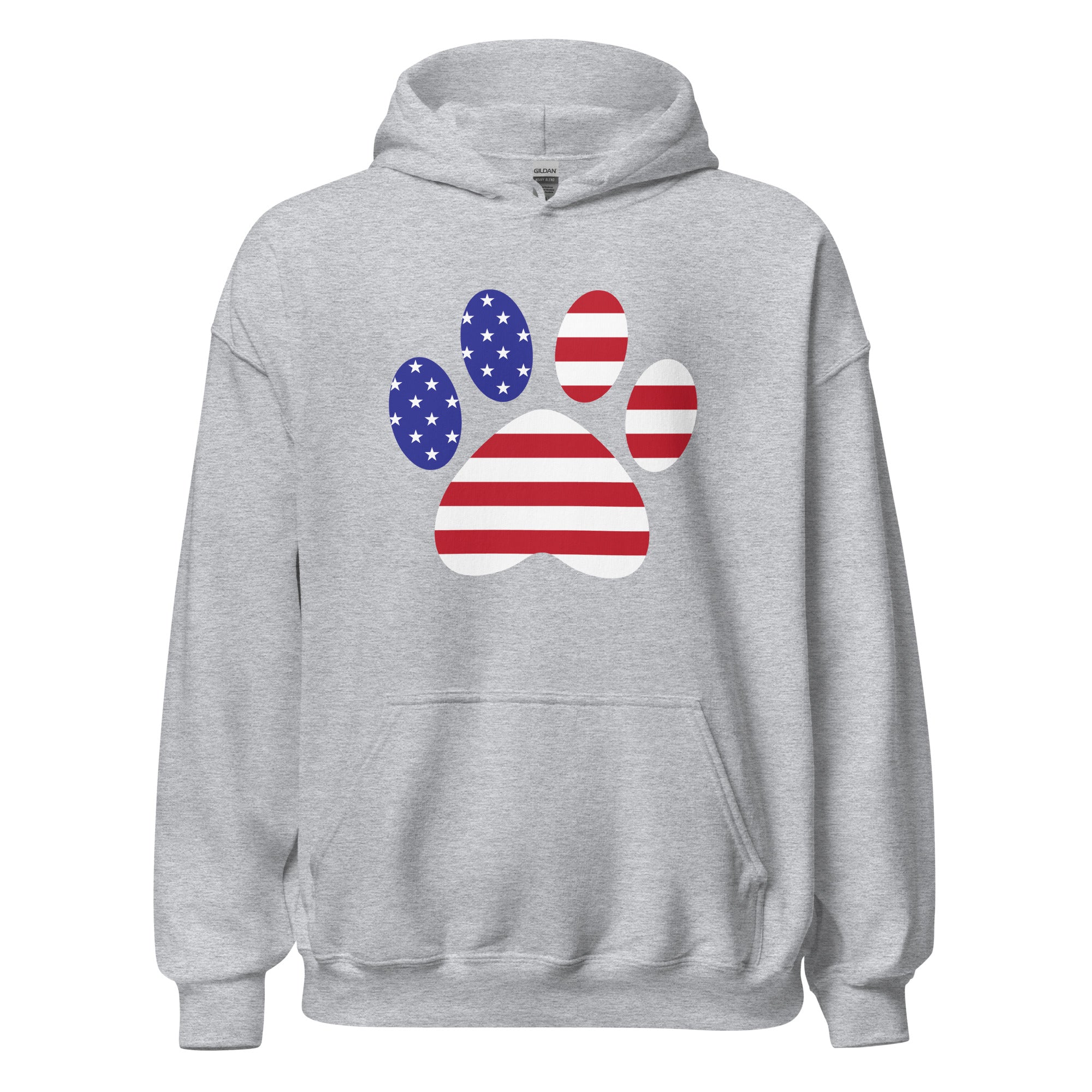 Patriotic Paw Print Hoodie、mySite、camillekostekn