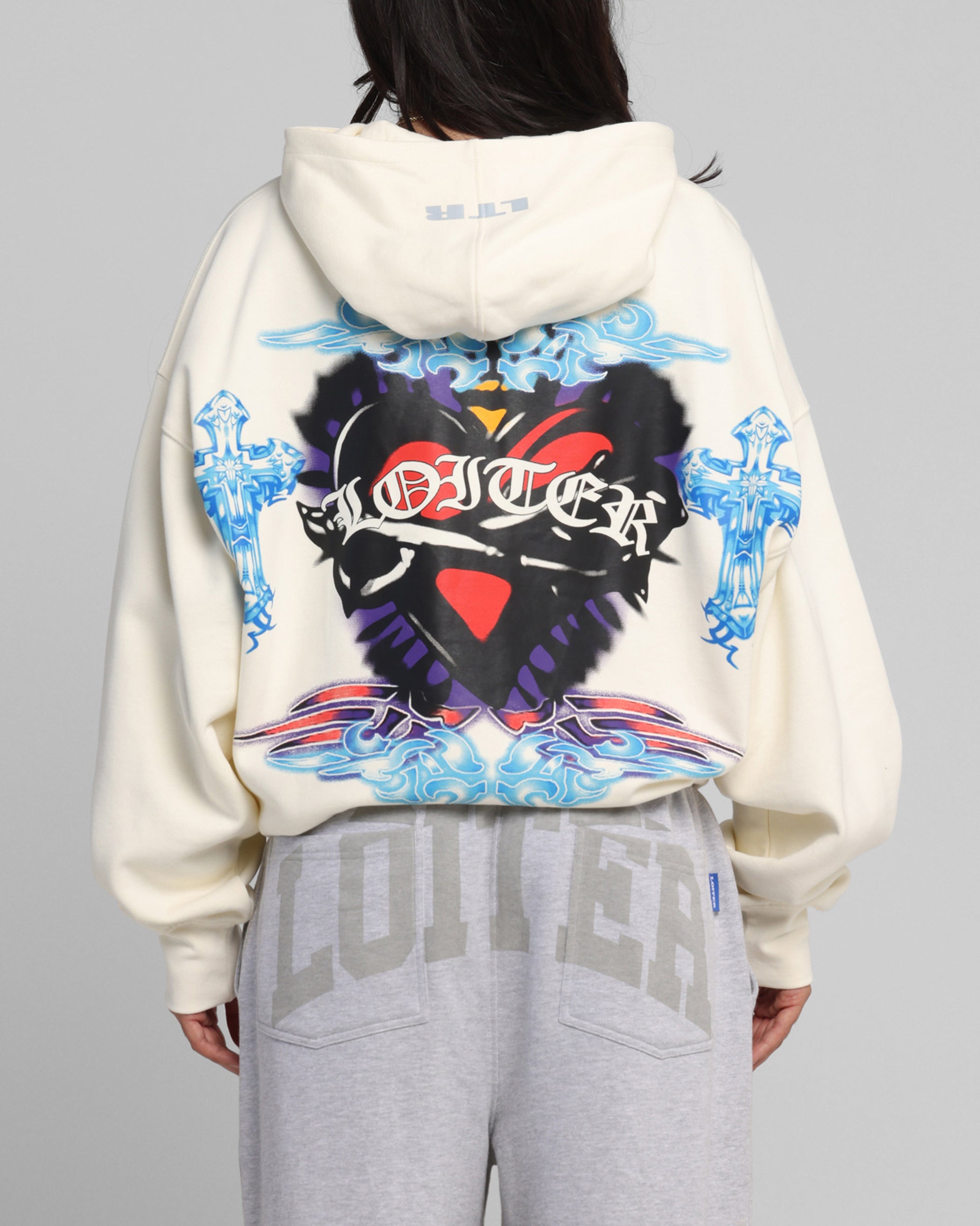 Loiter Hearts Zip Hoodie Off White、mySite、zt4zffjzw