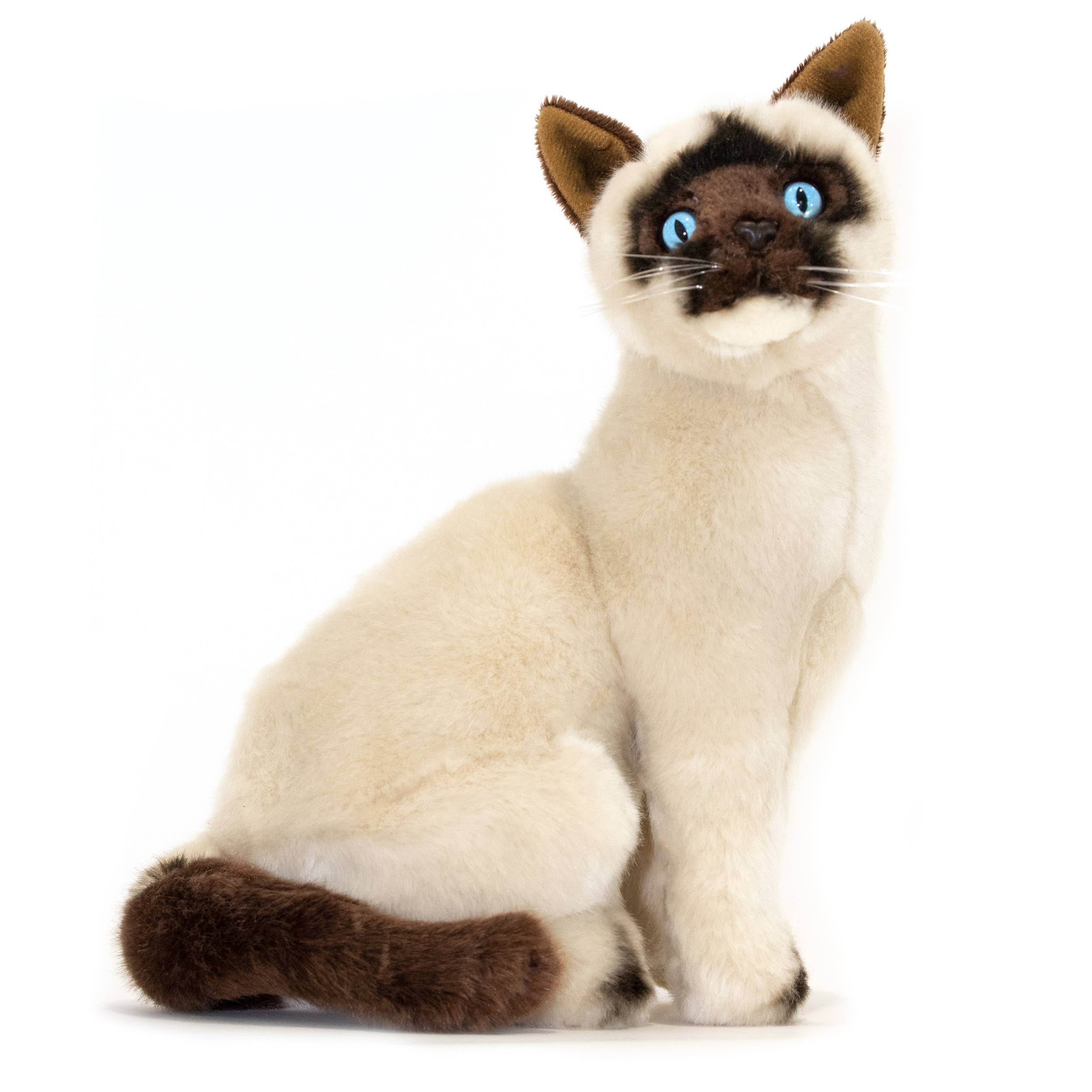 Seal point Siamese Cat Size 30cm/11.8 Sitting Plush Toy Eco Friendly、mySite、g9winljtr