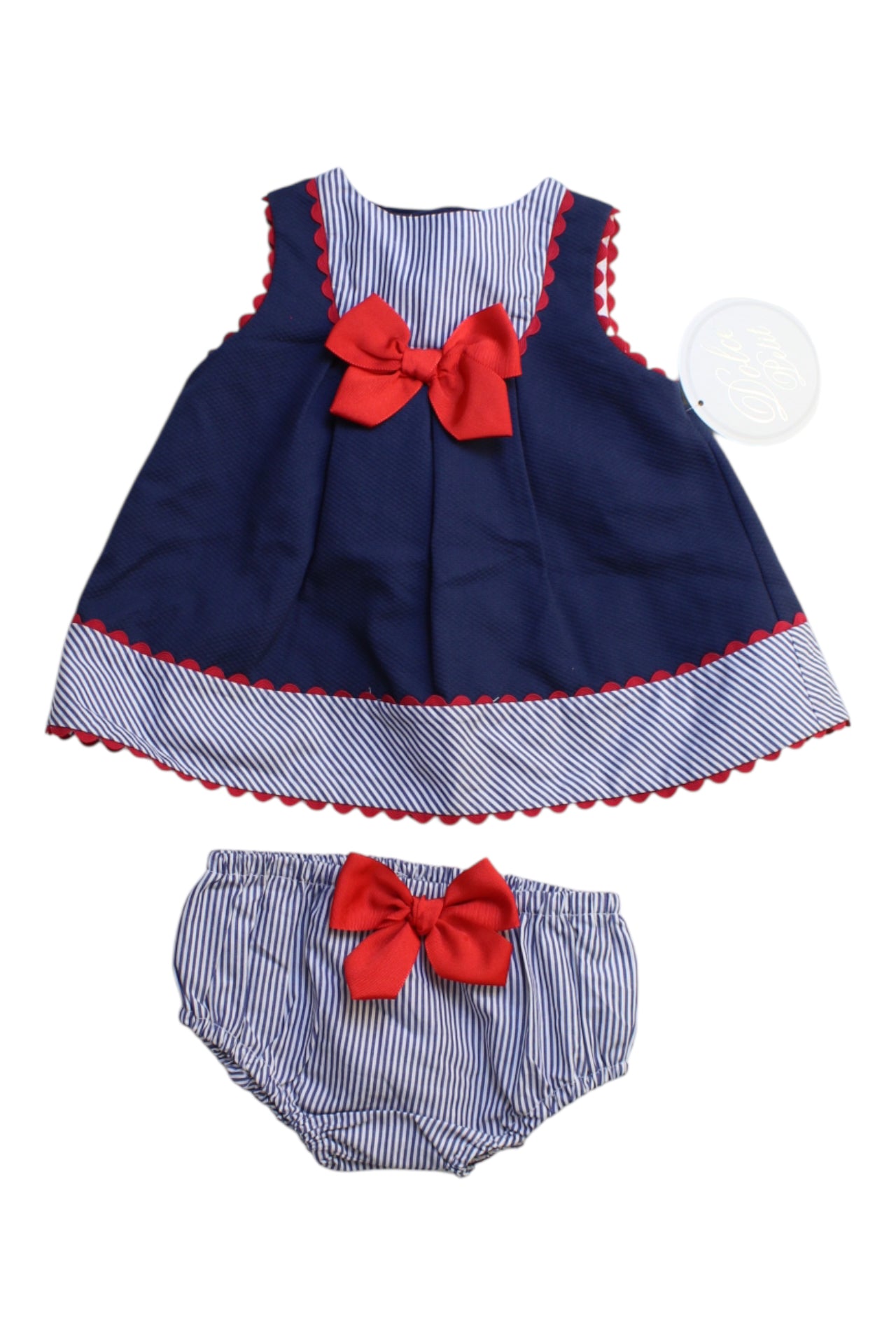 Dolce Petit Sleeveless Bow Dress Set 3-6M、mySite、g9winljtr