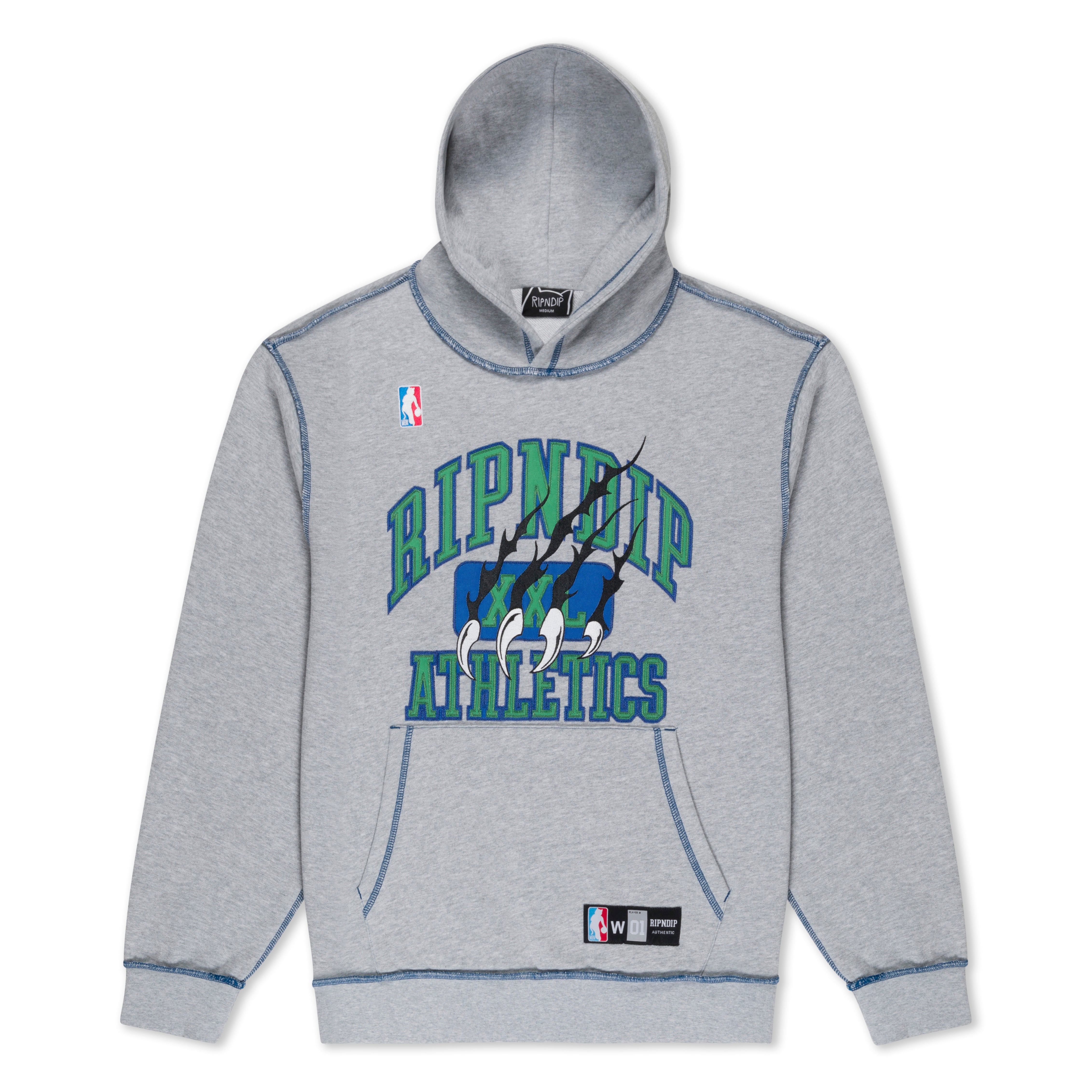  Ripndip Athletics Stitch Hoodie (Ash Heather)、mySite、merchandisen