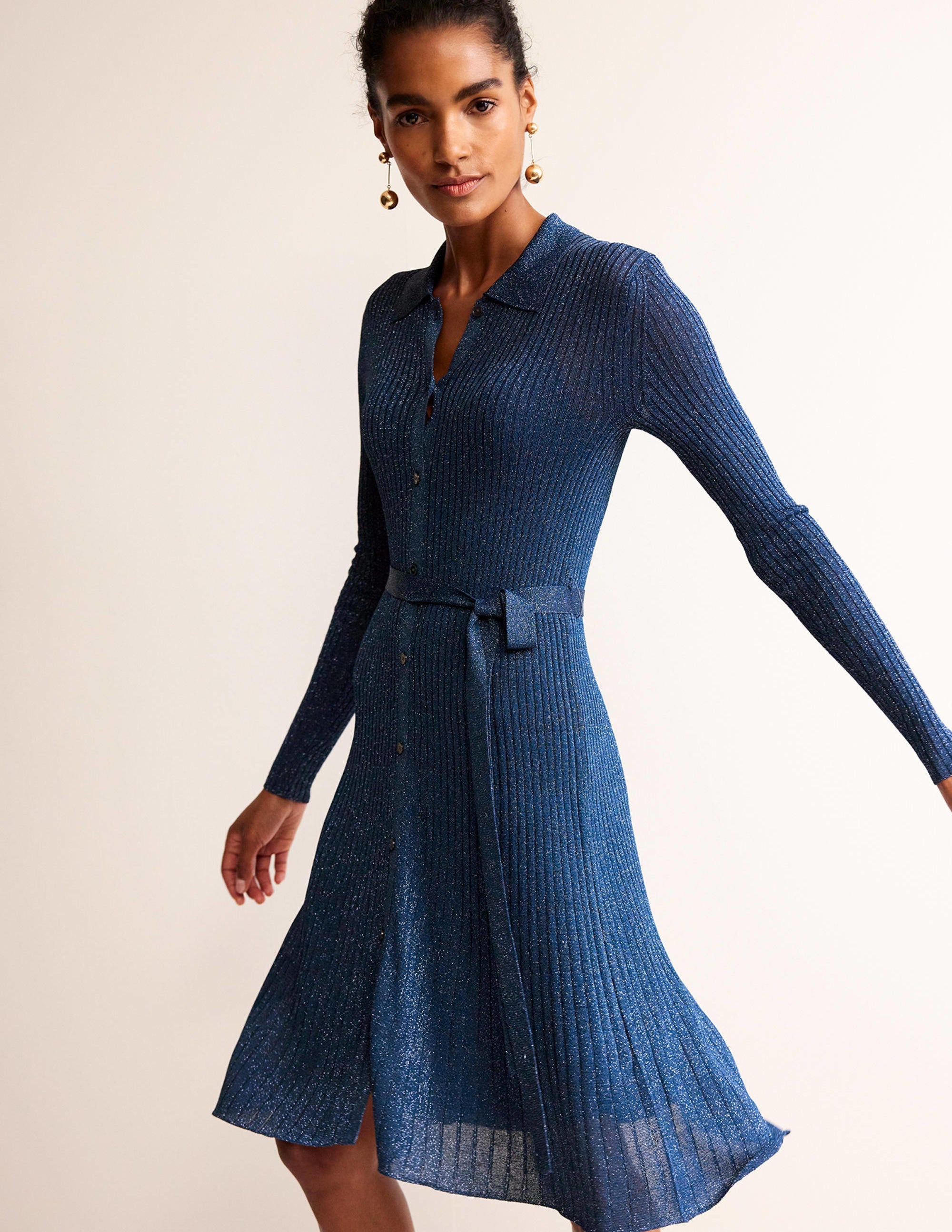  Faye Sparkle Knitted Dress-Atlantic Blue、mySite、ashleygrahame