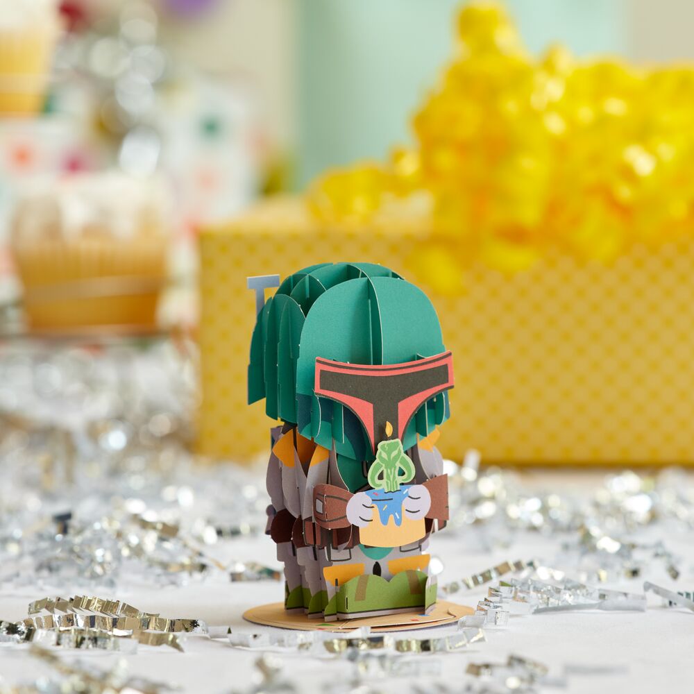 Star Wars™ Boba Fett™ Bounty-ful Birthday Card with Pop-Up Gift、mySite、solidvoid