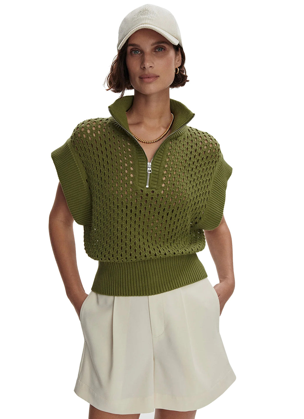 Varley Gaines Half Zip Knit Top、mySite、noshort