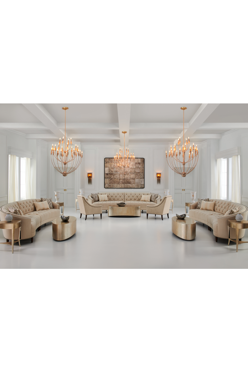 Metallic Leaf Coffee Table | Caracole Come Oval Here、mySite、neckold