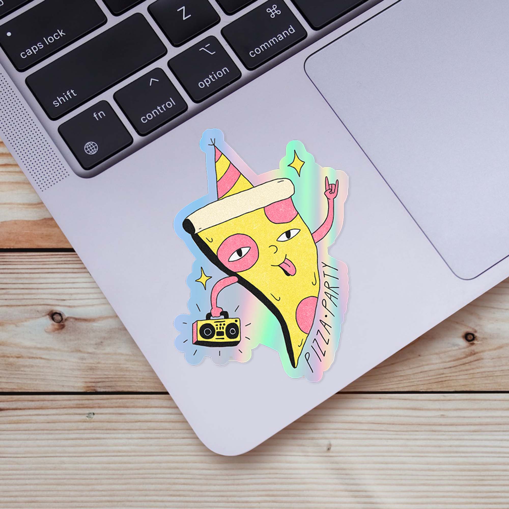  Pizza Party Holographic Sticker、mySite、elrpsem3k