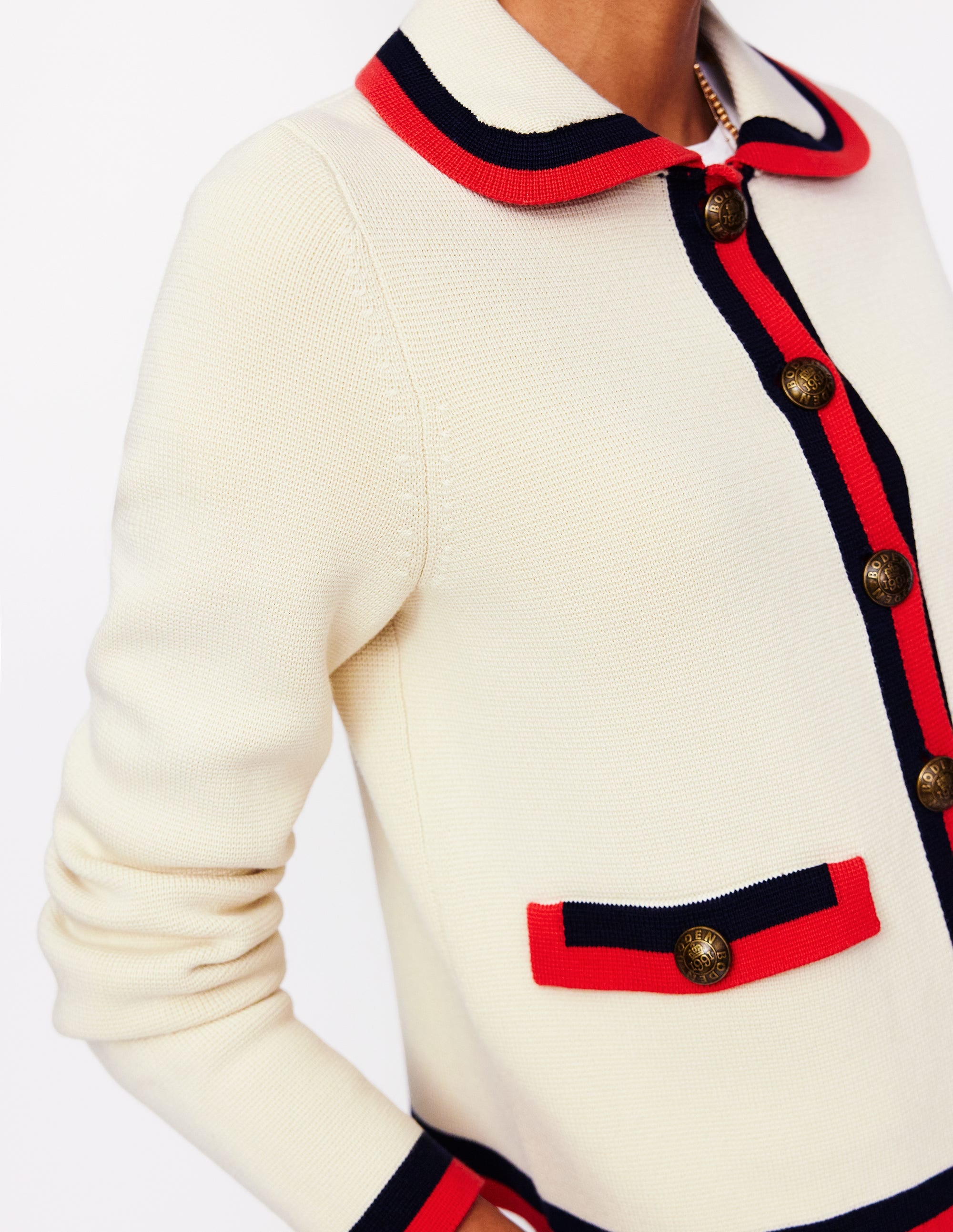  Holly Collared Knitted Jacket-Warm Ivory、mySite、ashleygrahame