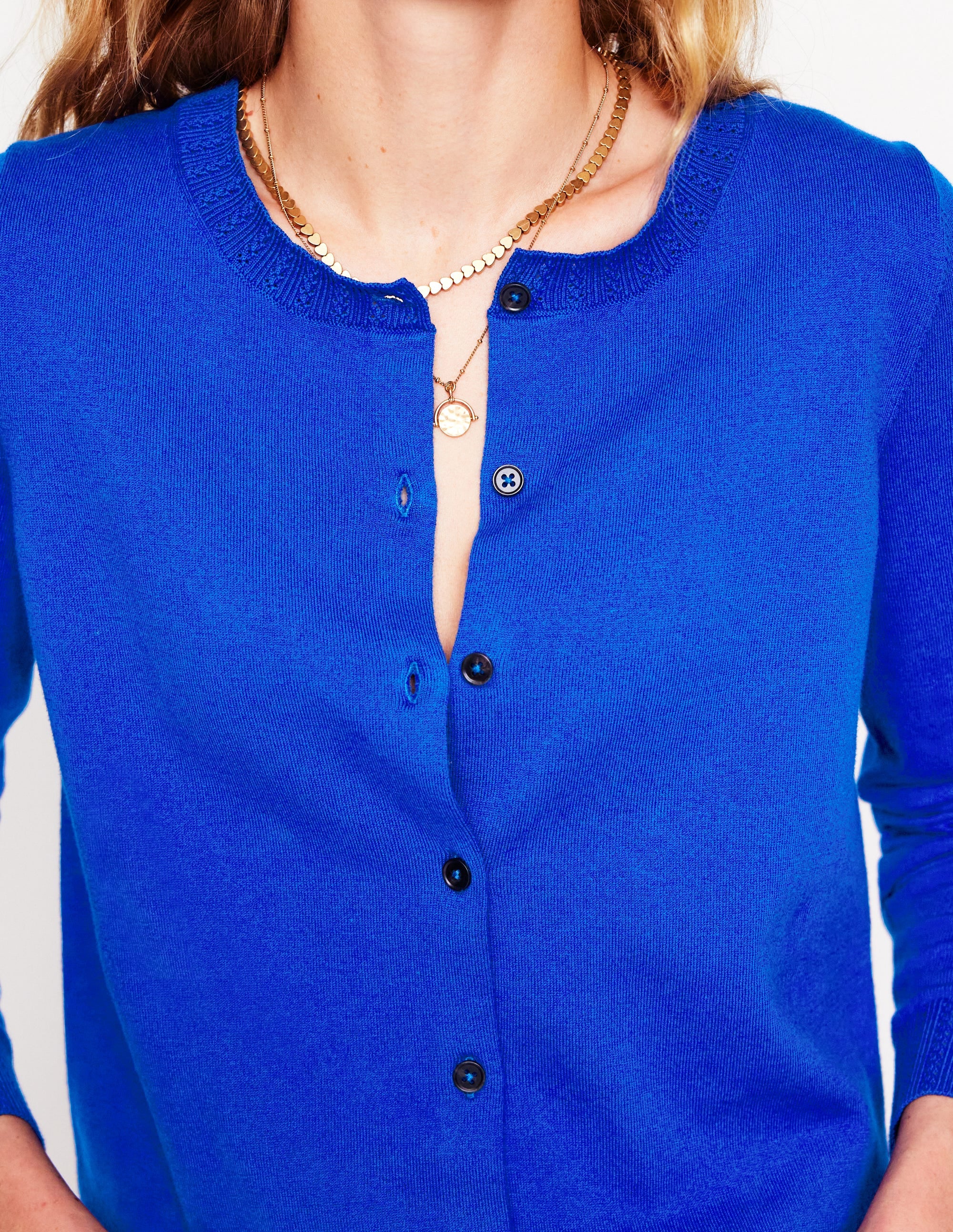  Emilia Cotton Crew Cardigan-Bright Blue、mySite、ashleygrahame