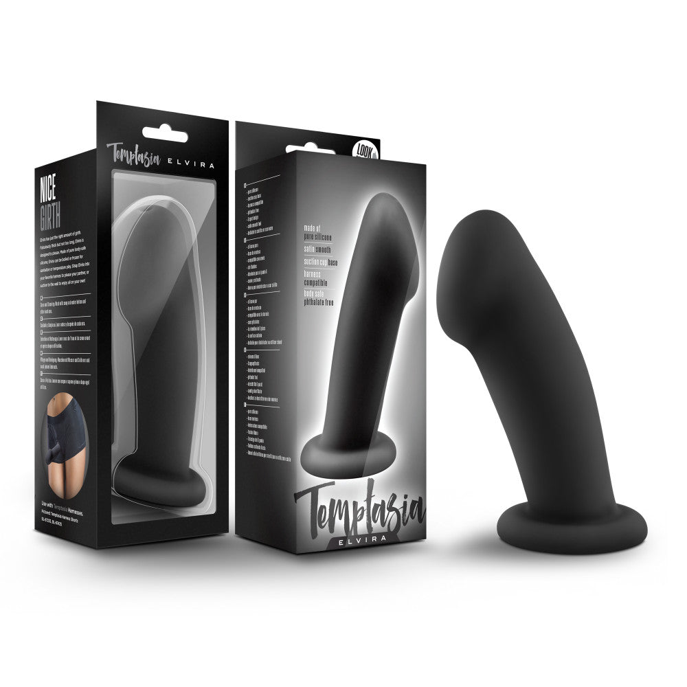 Temptasia By Blush® | Elvira Realistic Black 5.5-Inch Long Dildo With Suction Cup Base、mySite、bottomscart