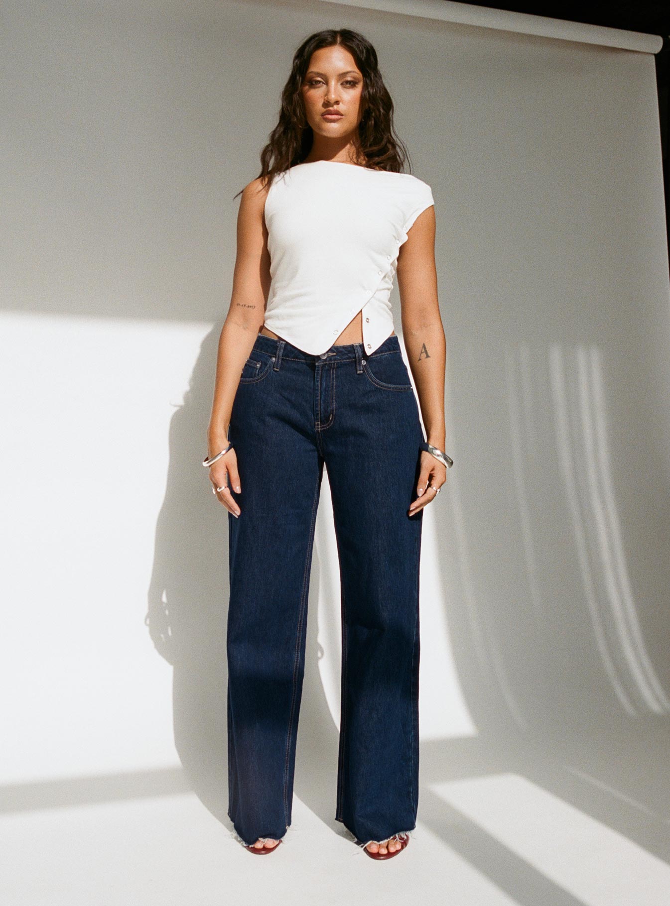 Darla Low Rise Straight Jean Dark Wash、mySite、solidvoid