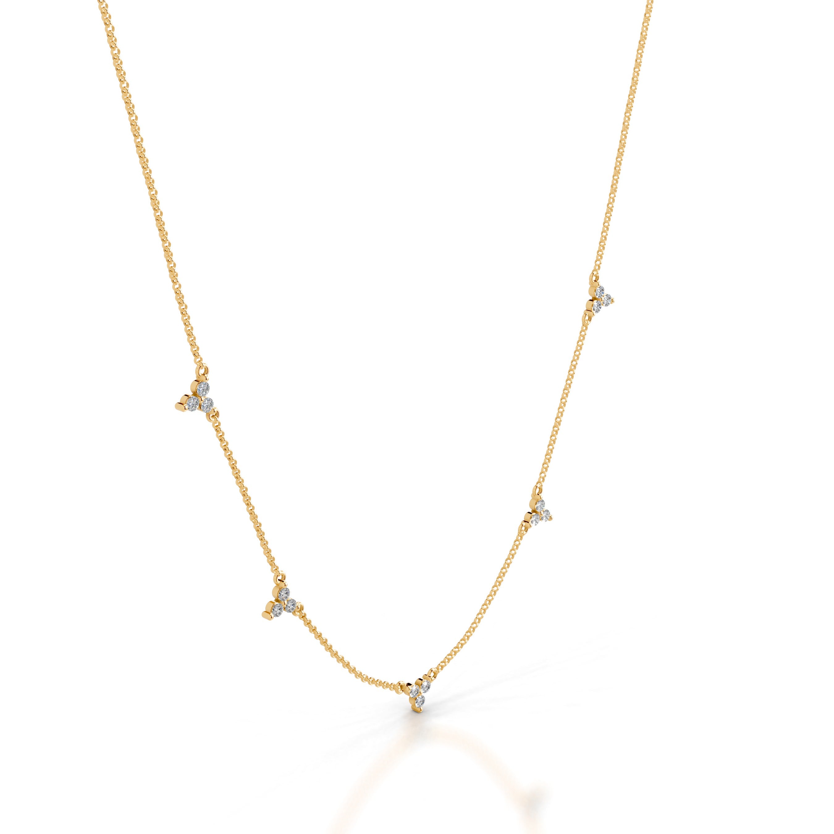 Seraphina Lab Grown Diamond Chain Collier - 18K Yellow Gold、mySite、hinf8tx79