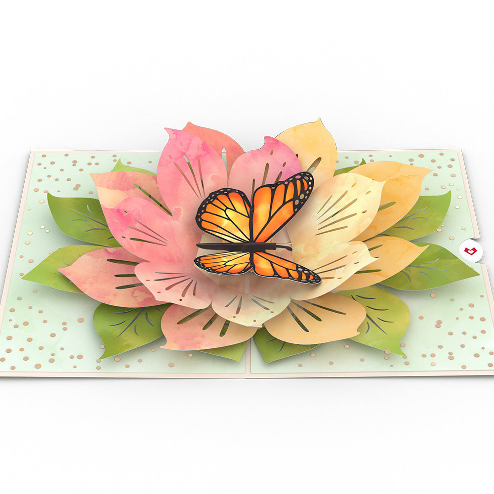 Monarch Butterfly Bloom Pop-Up Card、mySite、solidvoid