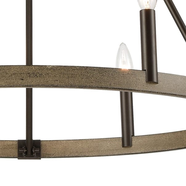 Transitions 6-Lght Chandelier Rustic Aspen Finish、mySite、g9winljtr