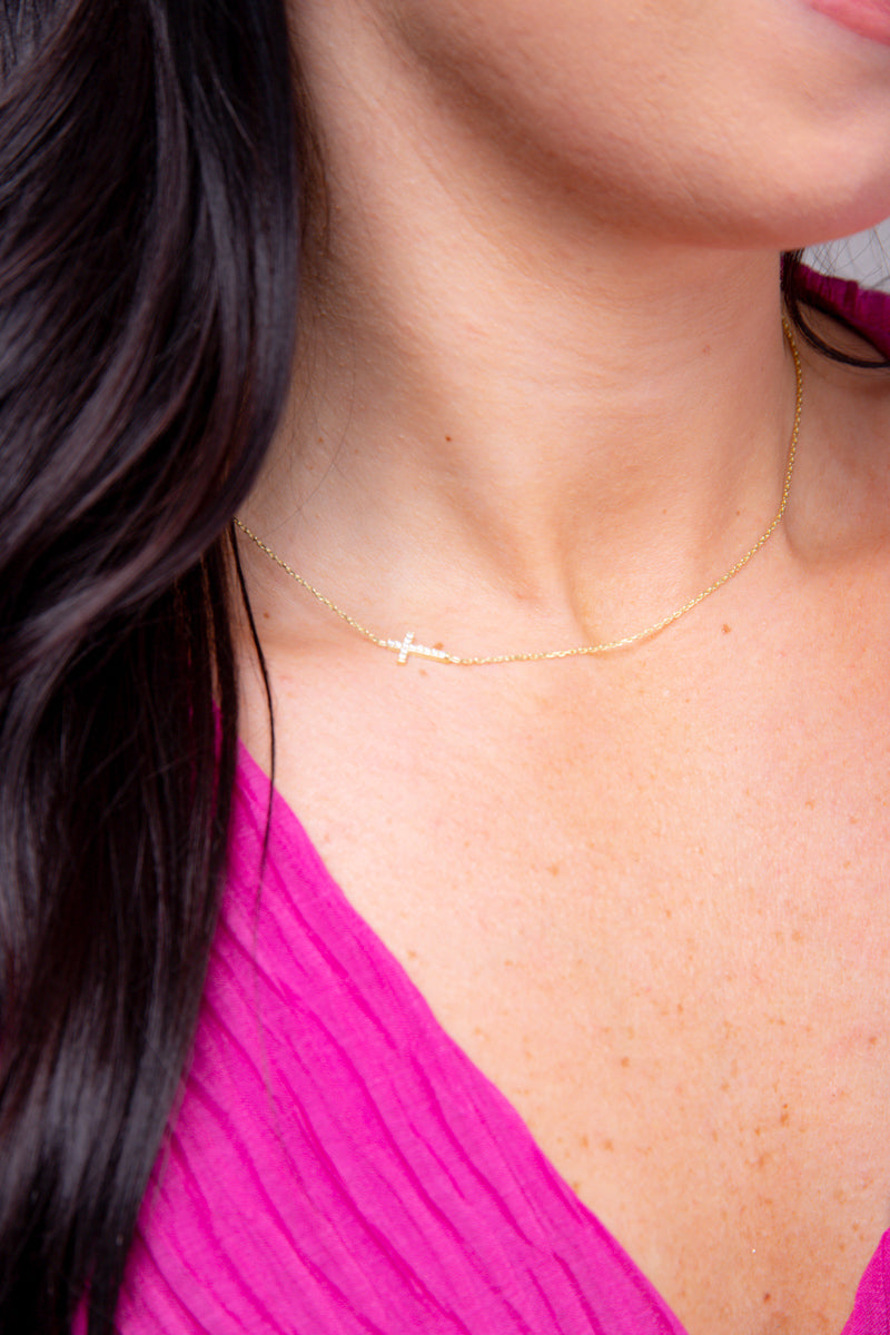 Side Cross Necklace、mySite、hinf8tx79