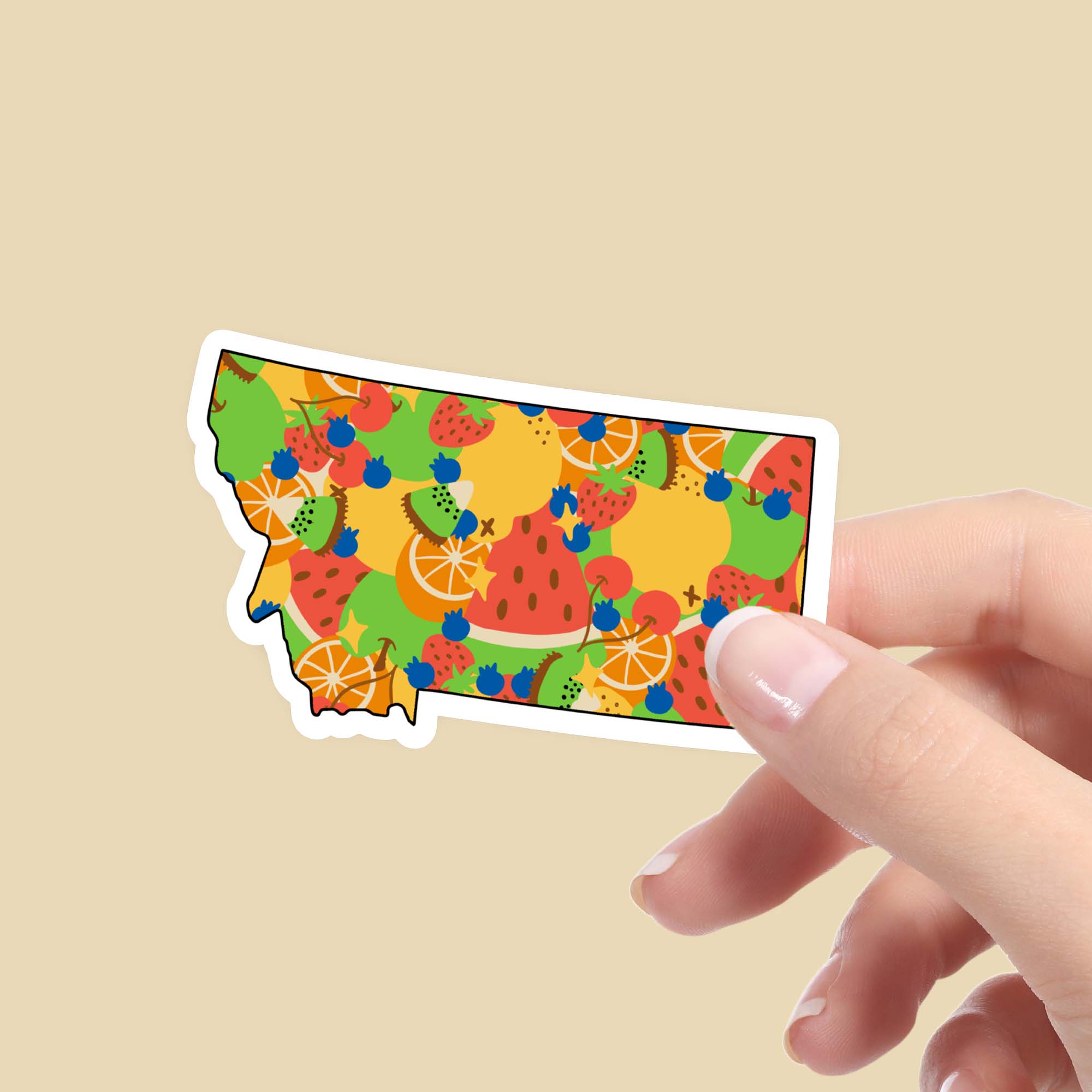  Montana Fruit Pattern Sticker、mySite、elrpsem3k