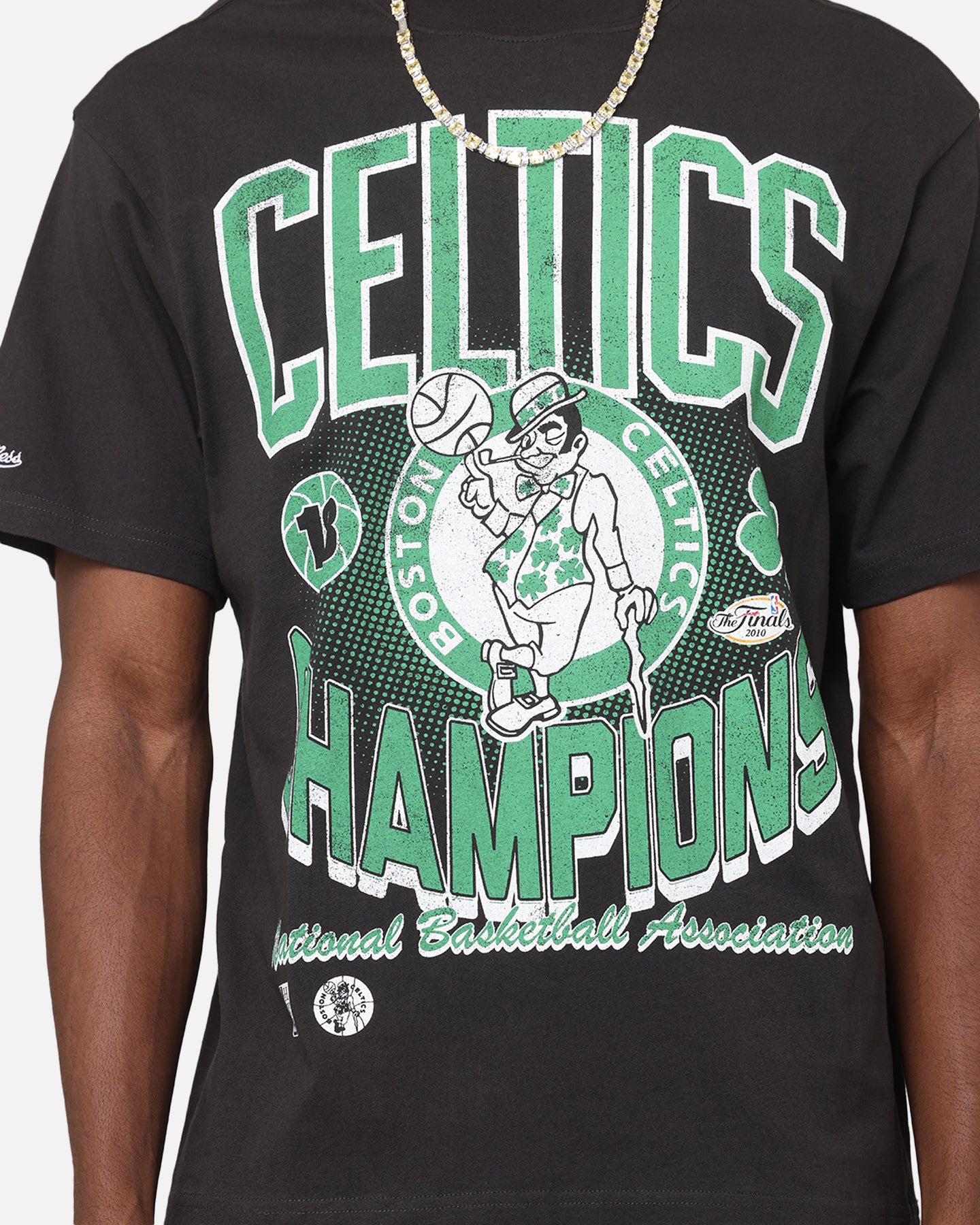 Mitchell & Ness Boston Celtics Champions 'Luck of the Irish' T-Shirt Faded Black、mySite、zt4zffjzw