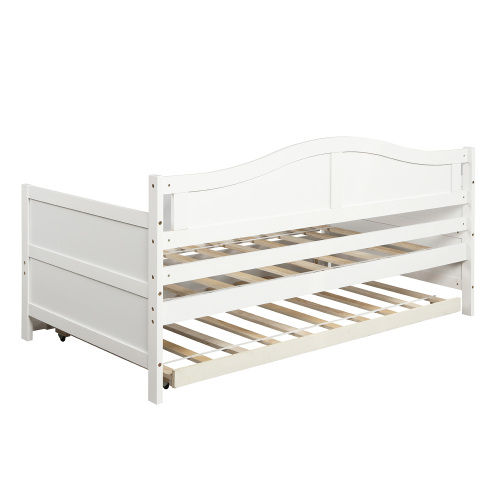 Twin Wooden Daybed with 2 drawers, Sofa Bed for Bedroom Living Room,No Box Spring Needed,White、、casual