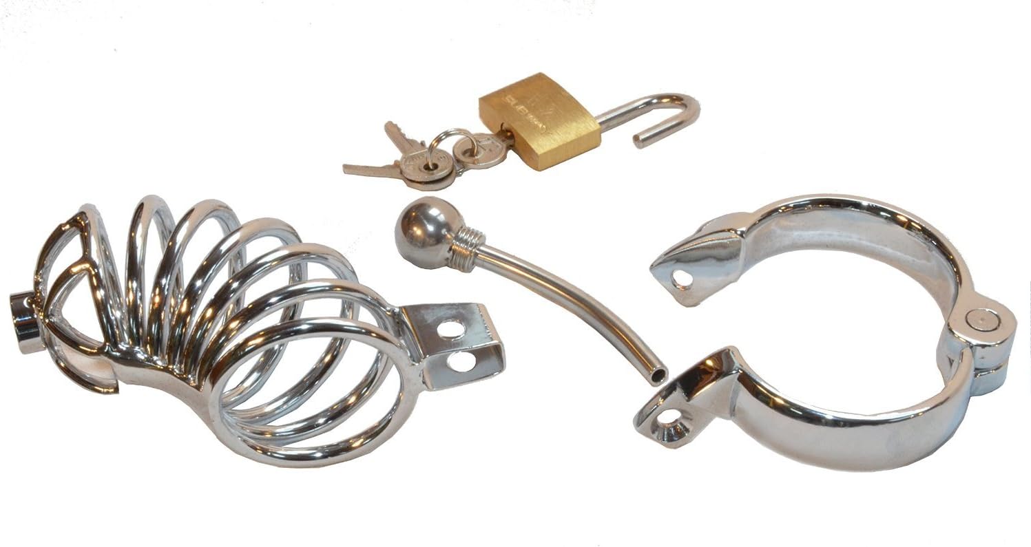Come Closer Metal Chastity Cock Cage | Urethra Sound Tube | With Lock | Fetish、mySite、bottomscart