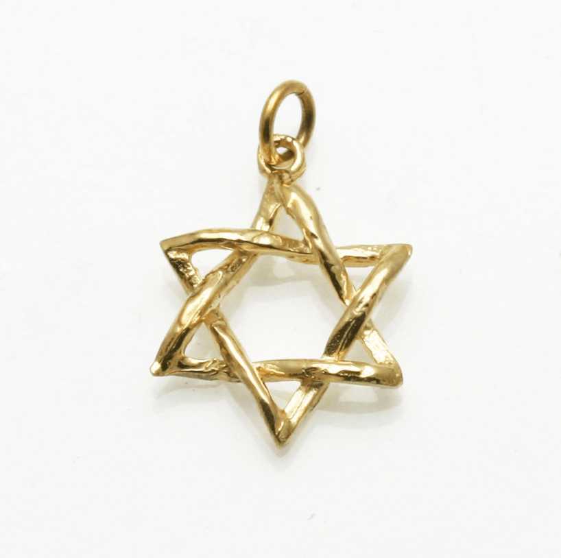 Curvy Star of David Pendant - 14k Yellow or White Gold、mySite、topwebapps