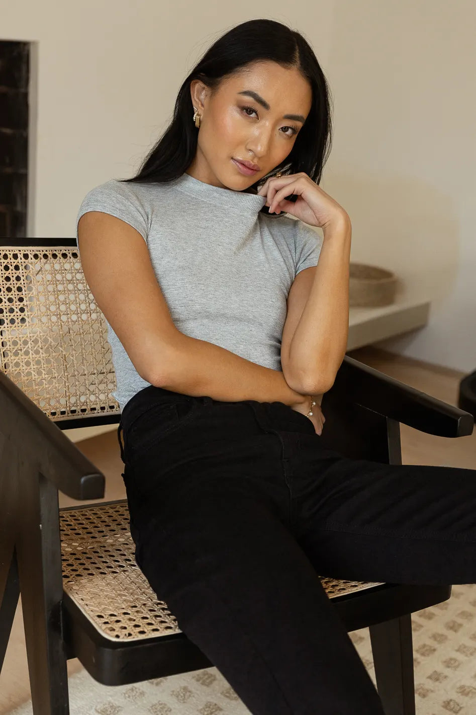  Holly Ribbed Bodysuit in Grey - FINAL SALE、mySite、merchandisen