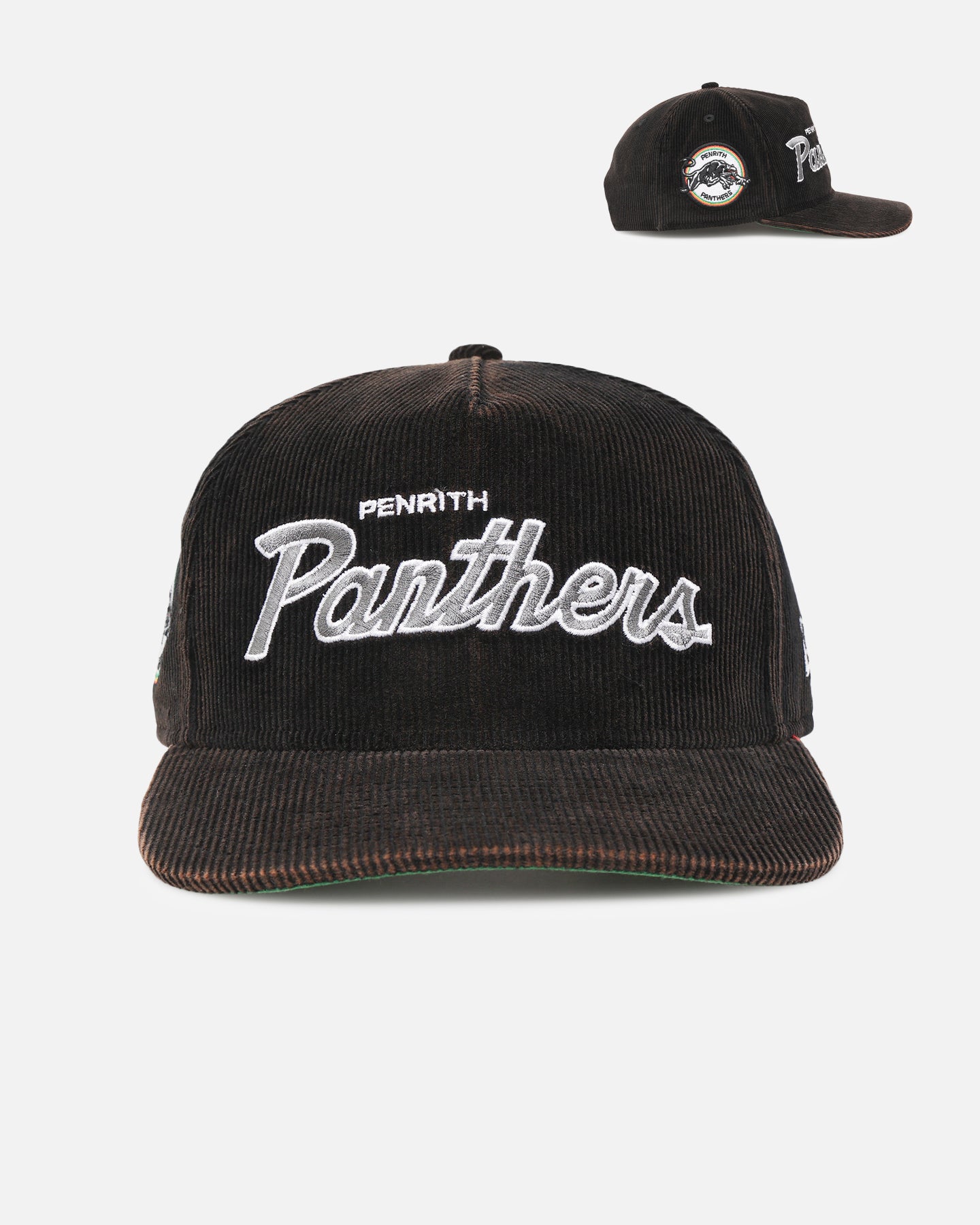 New Era Penrith Panthers 'NRL Golfer Washed Black' Pre-Curved Corduroy Golfer Snapback Washed Black、mySite、zt4zffjzw