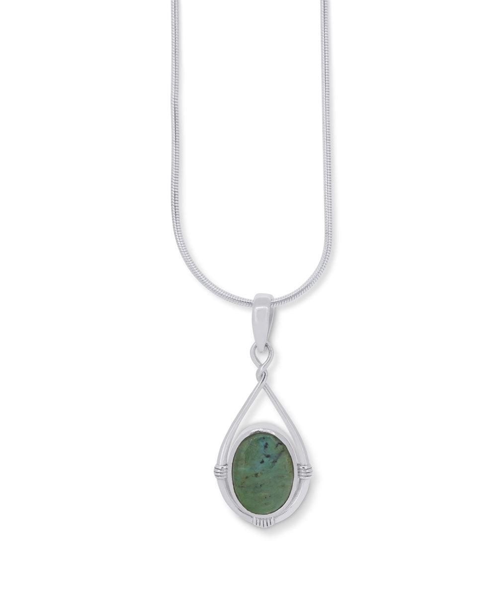 Sterling Silver Pendant with Tibetan Turquoise、mySite、topwebapps