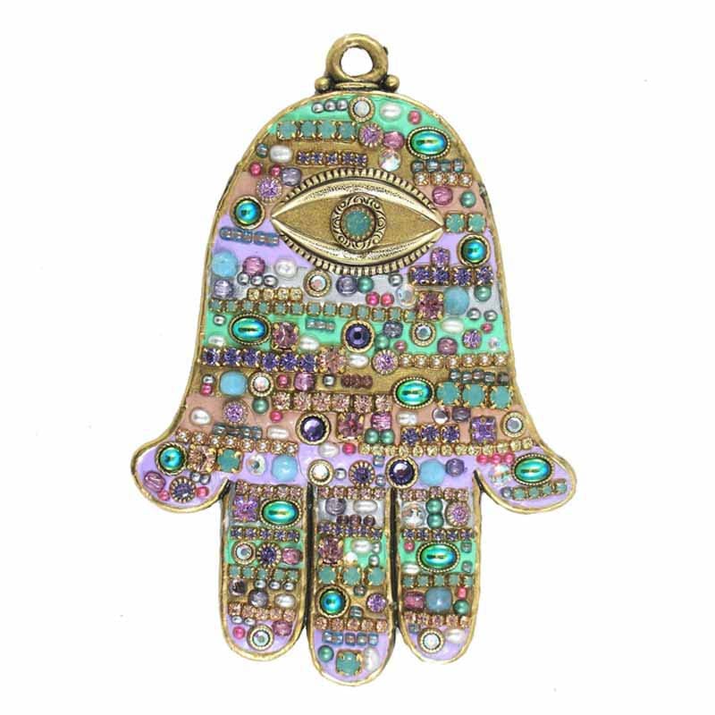 Pastel Mosaic Wall Hamsa by Michal Golan、mySite、topwebapps