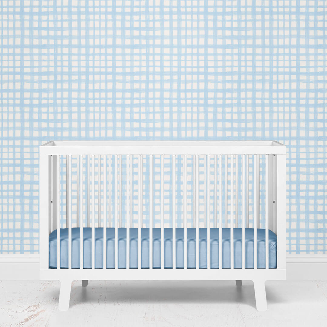  Baby Blue Plaid Removable Wallpaper、mySite、layawaytickets