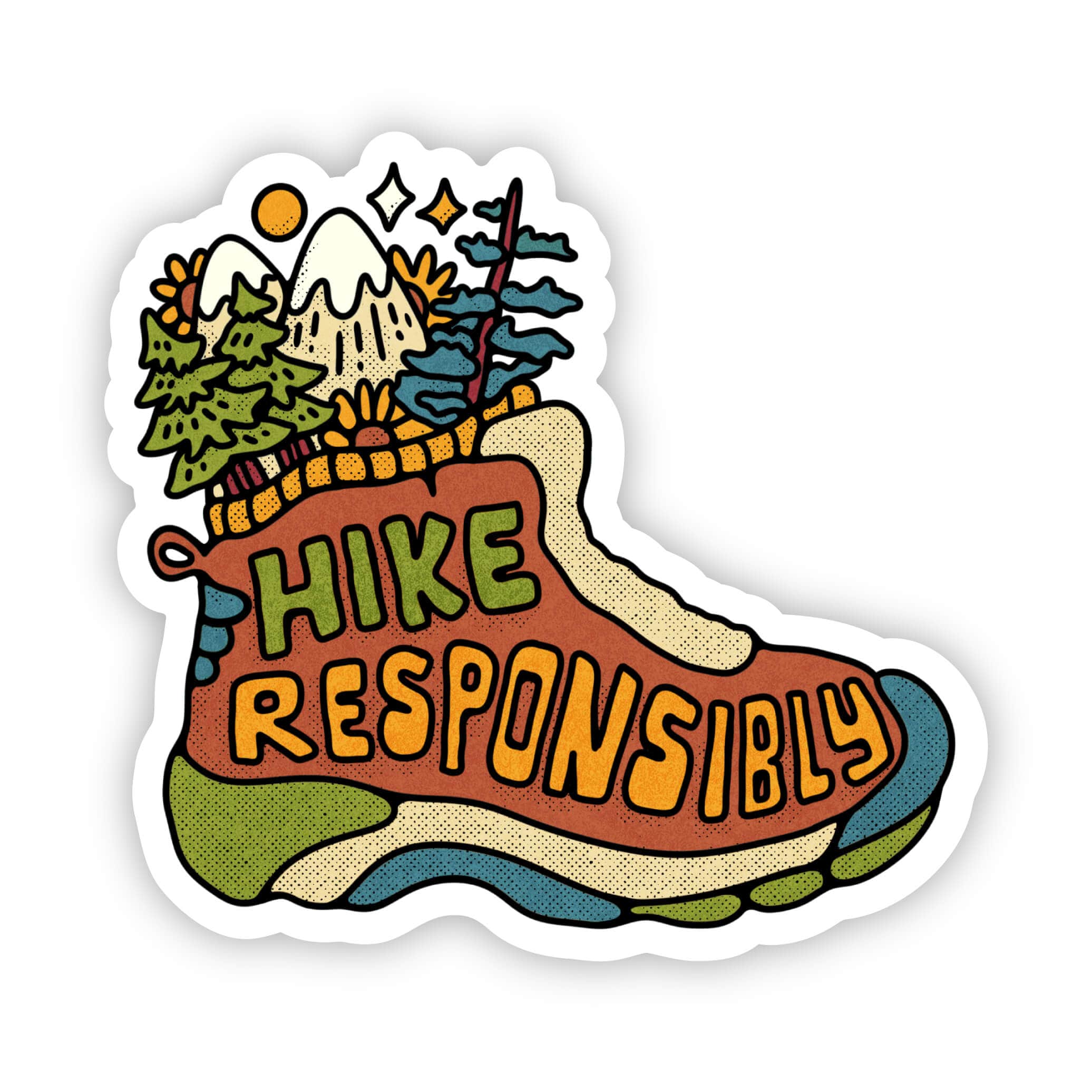  Hike responsibly nature sticker、mySite、ghnorth
