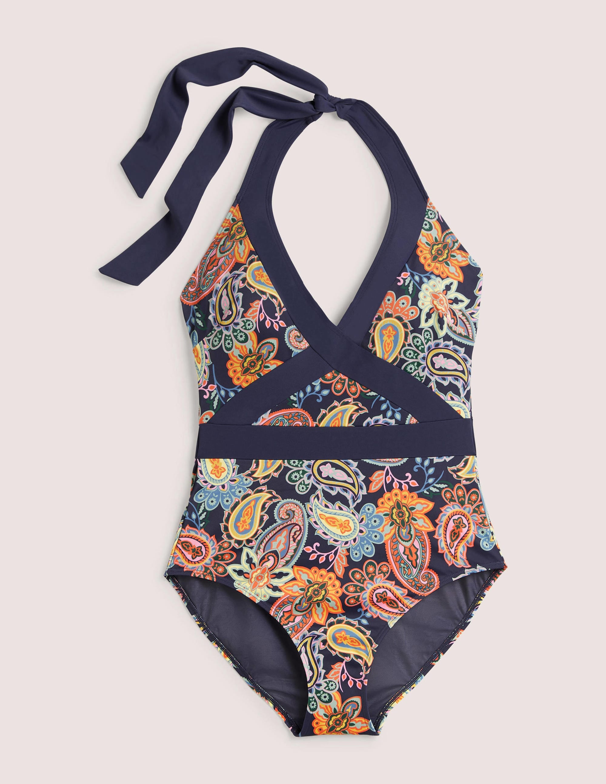  Kefalonia Halterneck Swimsuit-French Navy, Paisley Charm、mySite、ashleygrahame