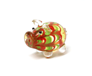 Murano Glass Handblown Piggy Assortment、mySite、g9winljtr